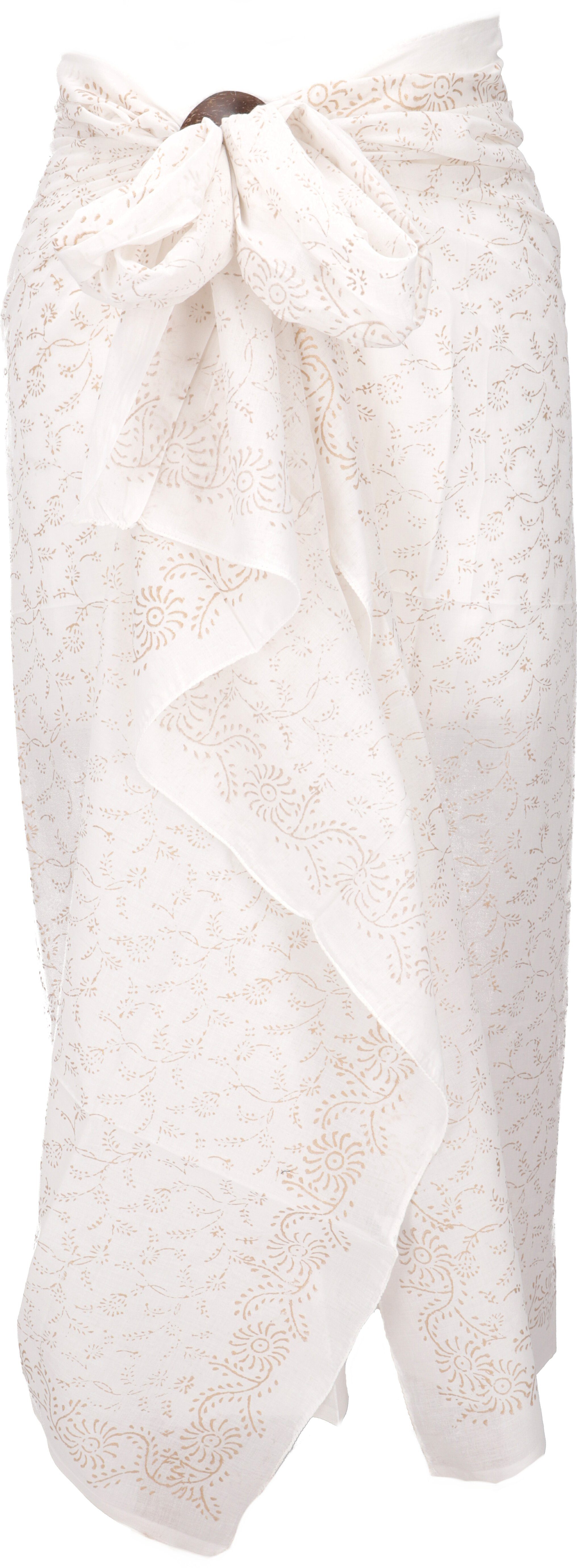 Guru-Shop Sarong Leichter Pareo Schal, Sarong, handbedrucktes..