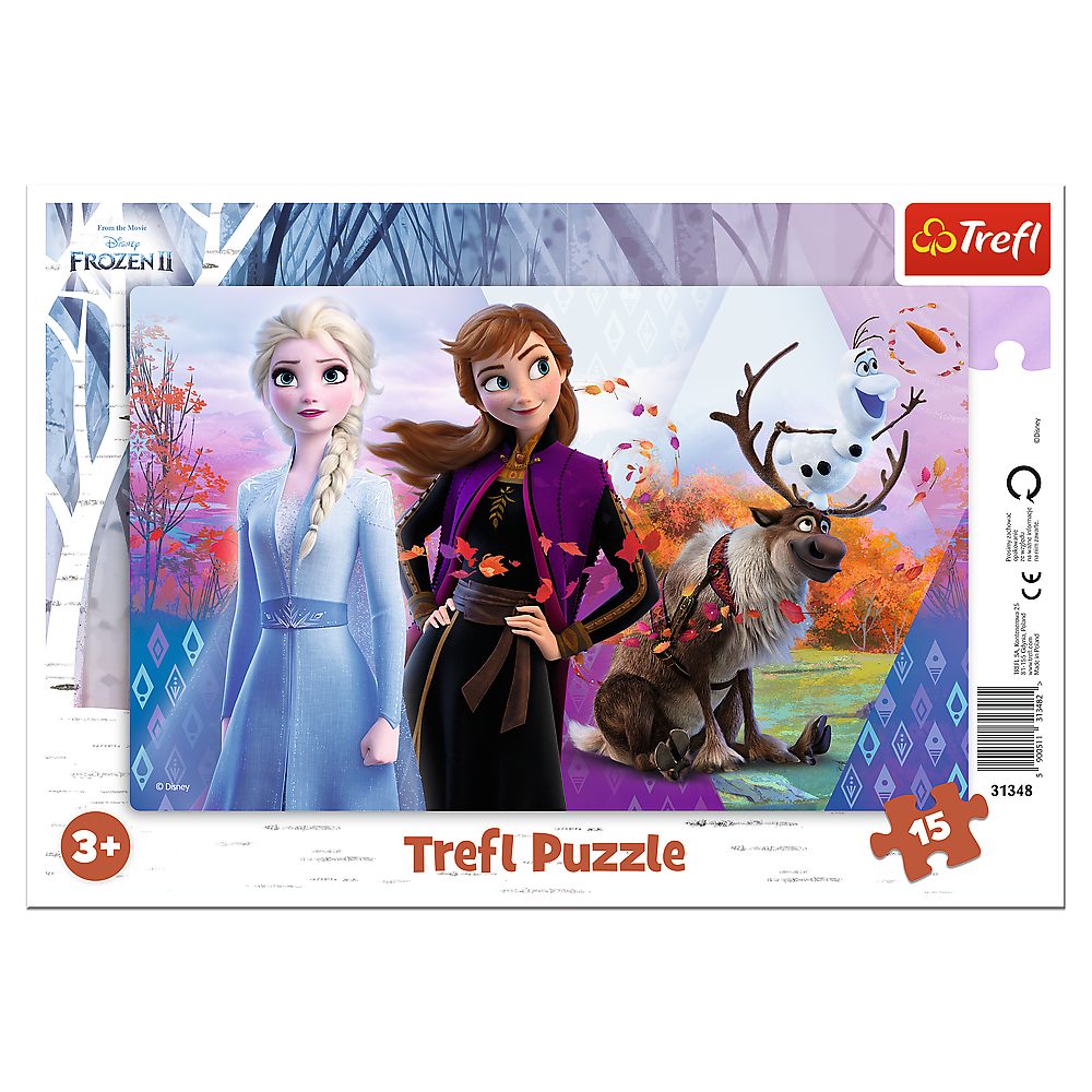 Disney Frozen Puzzle Frozen Puzzle 15 Teile Zauberhafte Abenteuer mit Elsa und Anna, Puzzleteile
