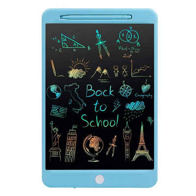 Aoucheni Zaubertafel 12 Zoll LCD Schreibtafel Memoboard für Kinder und Erwachsene, (Blau+schwarz)