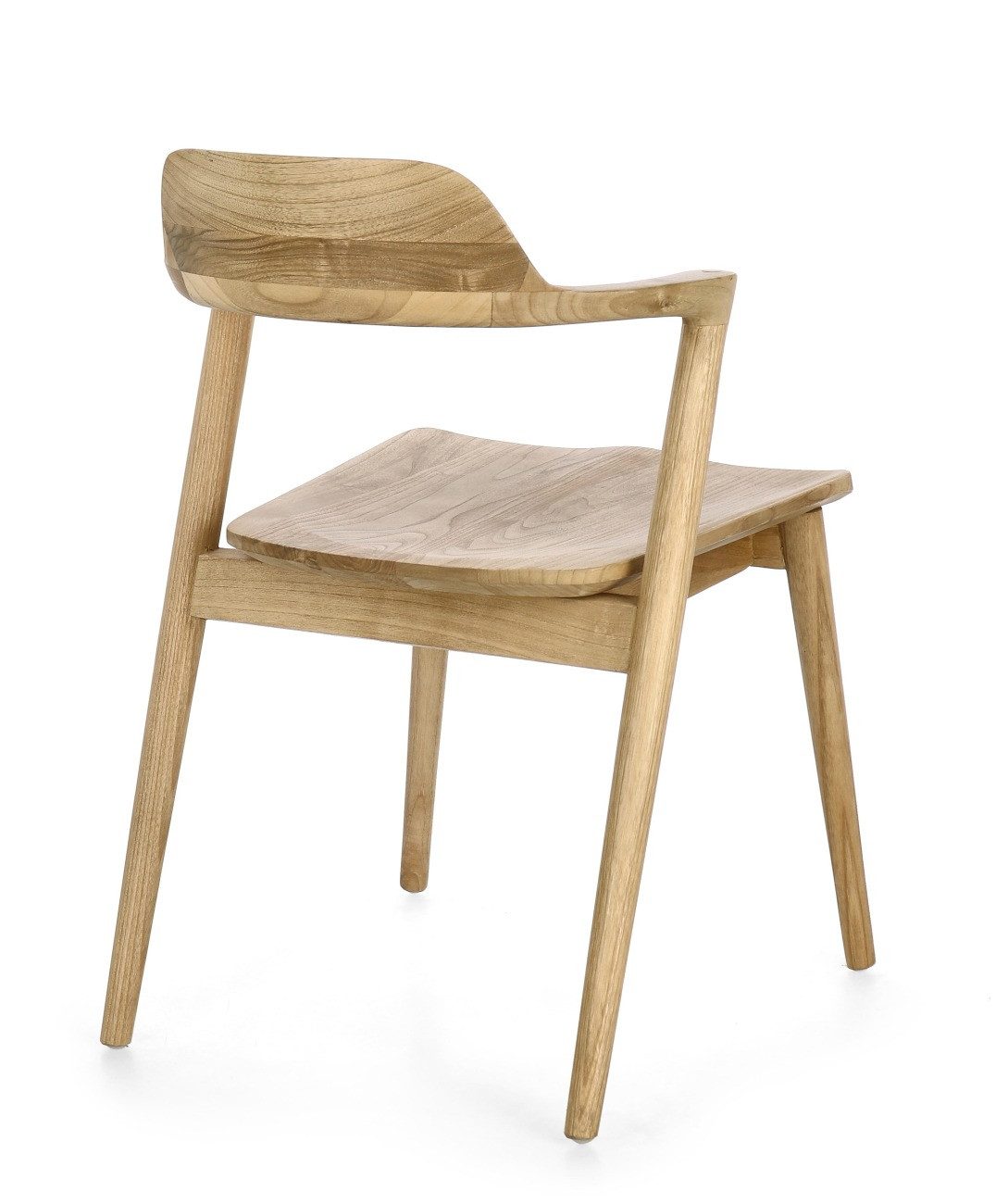 Bizzotto Stuhl Amery aus Sungkai-Holz, Natur, Stapelbar