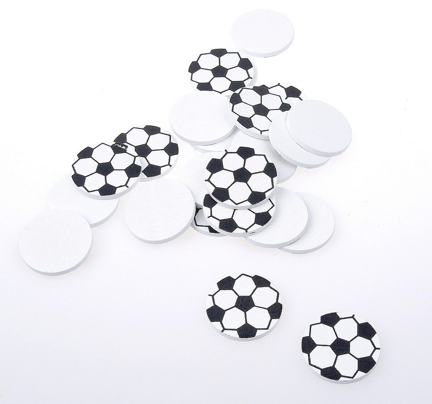 Deko AS Dekoobjekt Streudeko - Fußball - Tischdekoration - 3 cm - 24 Stück - 56012