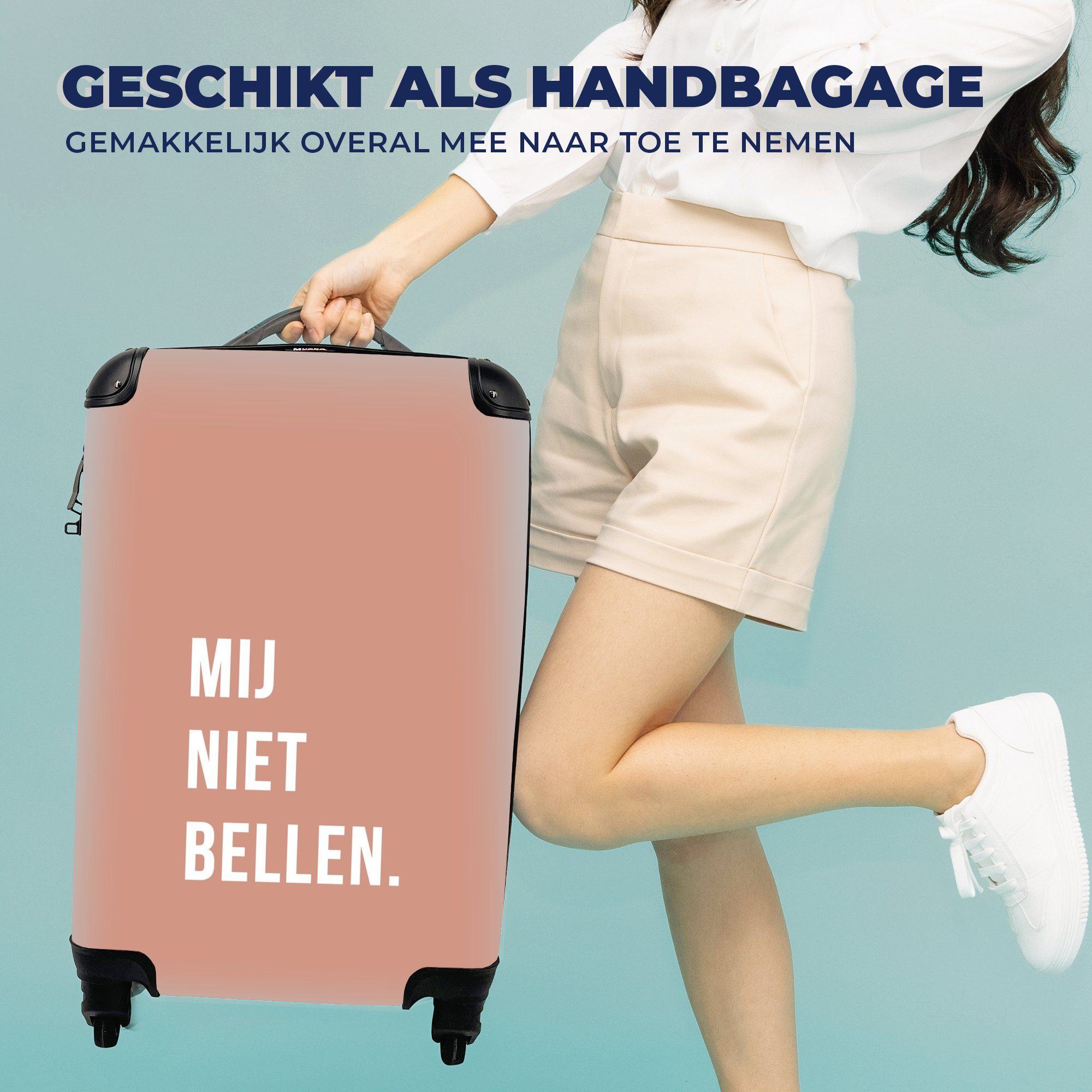 für Handgepäck Rollen, Zitate Rosa 4 Sprichwörter Weiß, - Reisetasche rollen, - MuchoWow Trolley, - Ferien, an. mich mit Ruf nicht Handgepäckkoffer - Reisekoffer