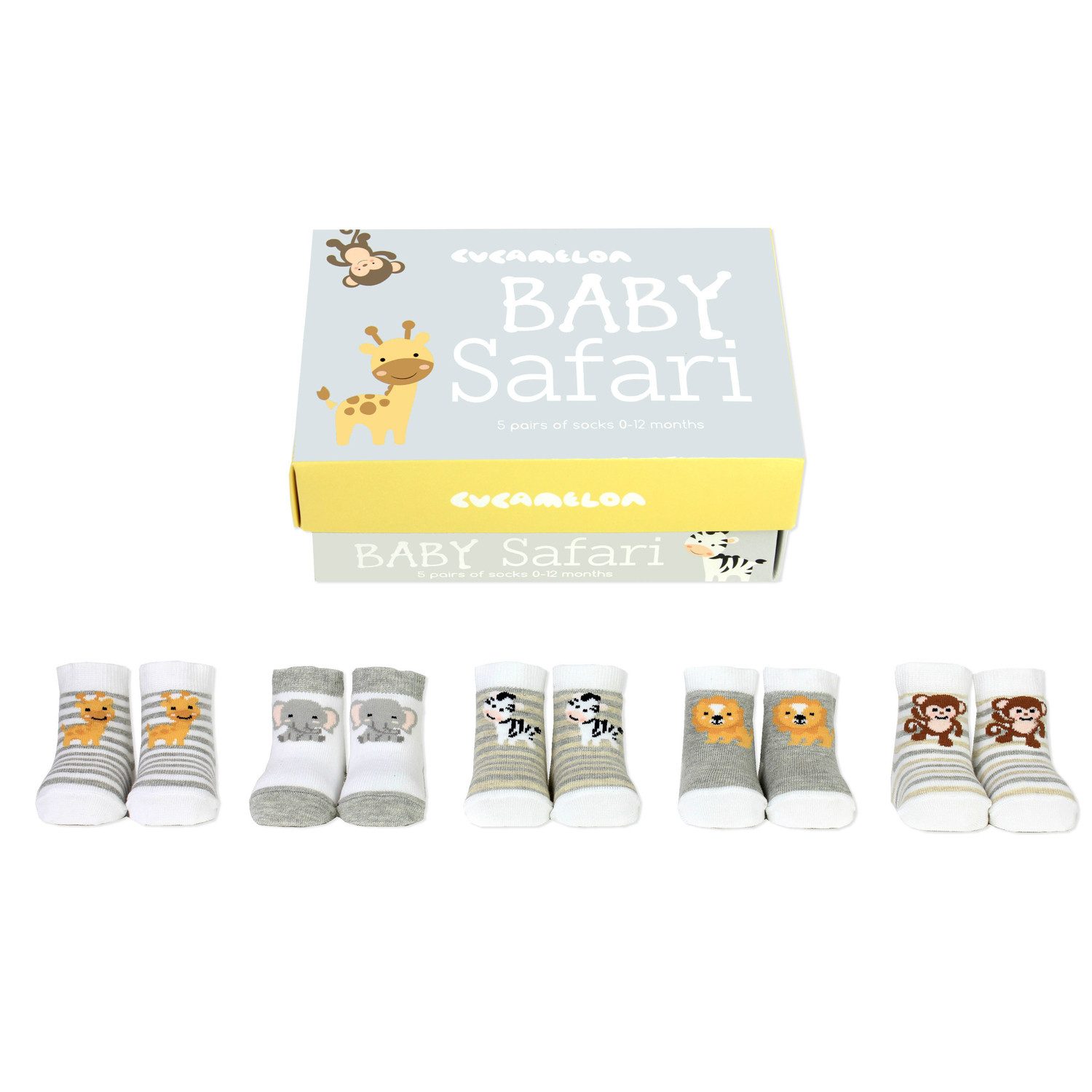Cucamelon Freizeitsocken Baby Safari Cucamelon Socken für Babys (5 Paar)