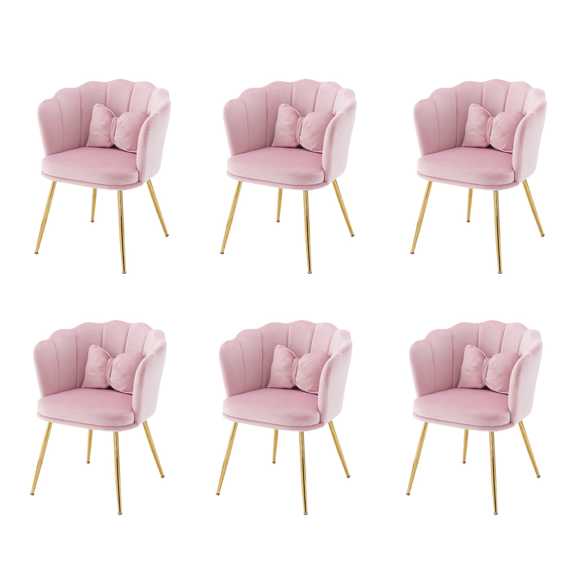 OKWISH 4-Fußstuhl Polsterstuhl Küchenstuhl Lounge Stuhl, günstig online kaufen