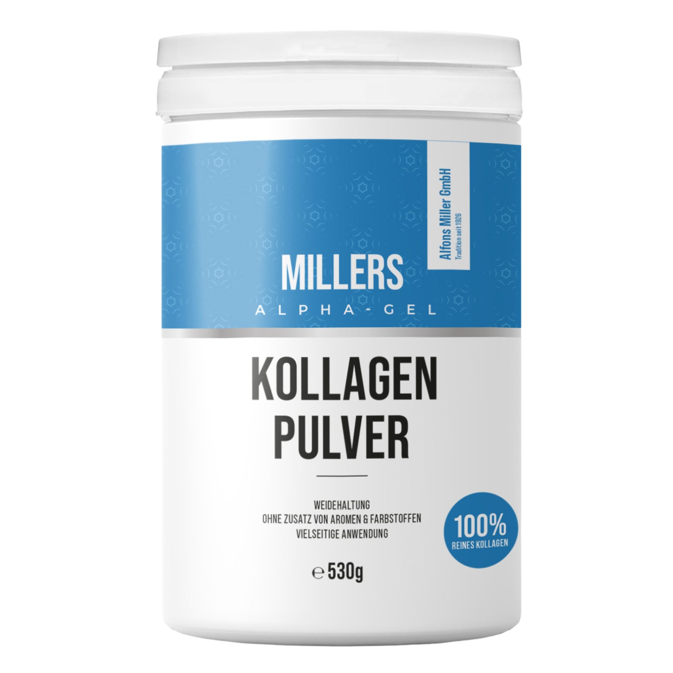 Alfons Miller 100% reines Kollagen Pulver Pulver, 1 er 530 g