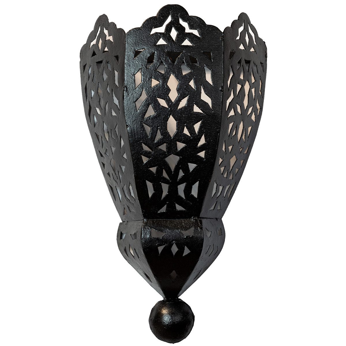 Marrakesch Orient & Mediterran Interior Wandleuchte Marokkanische Wandlampe Rida 30cm, Handarbeit Vintage Boho Stil, Handarbeit