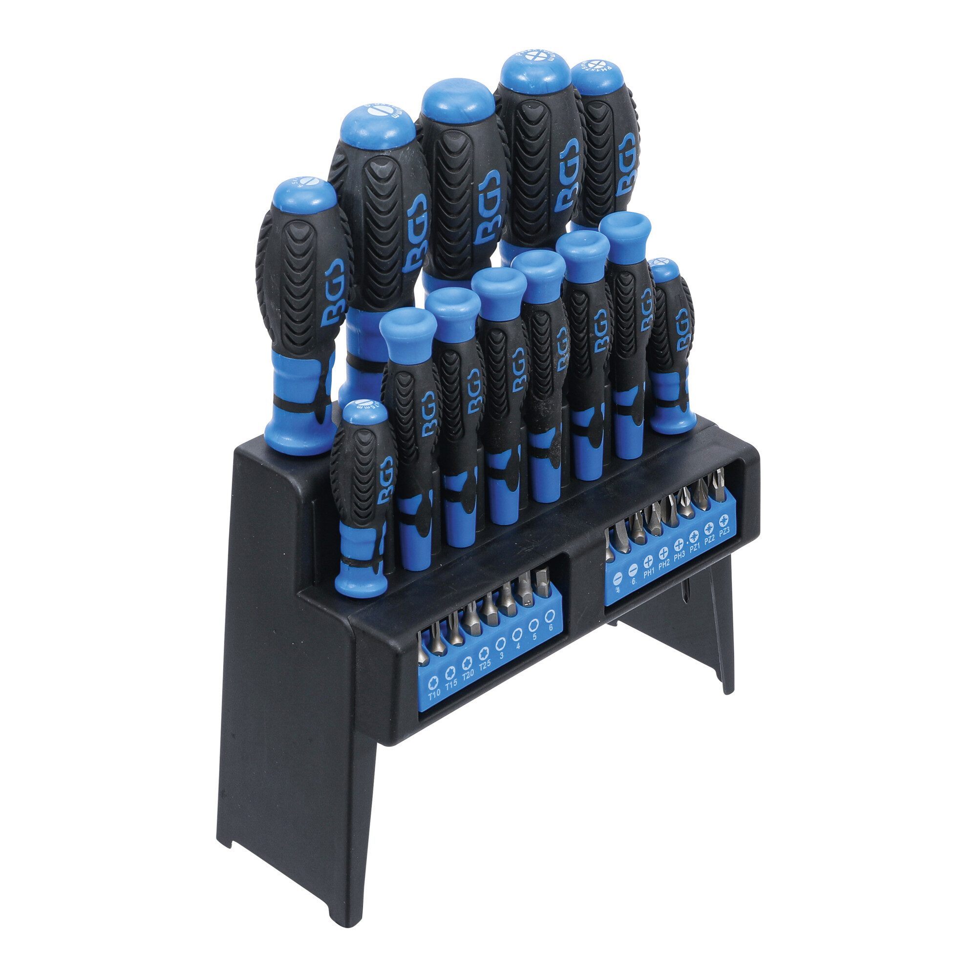BGS technic Sechskant-Bit BGS Schraubendreher-Satz mit Bits-Sortiment im Kunststoffständer 29-tl