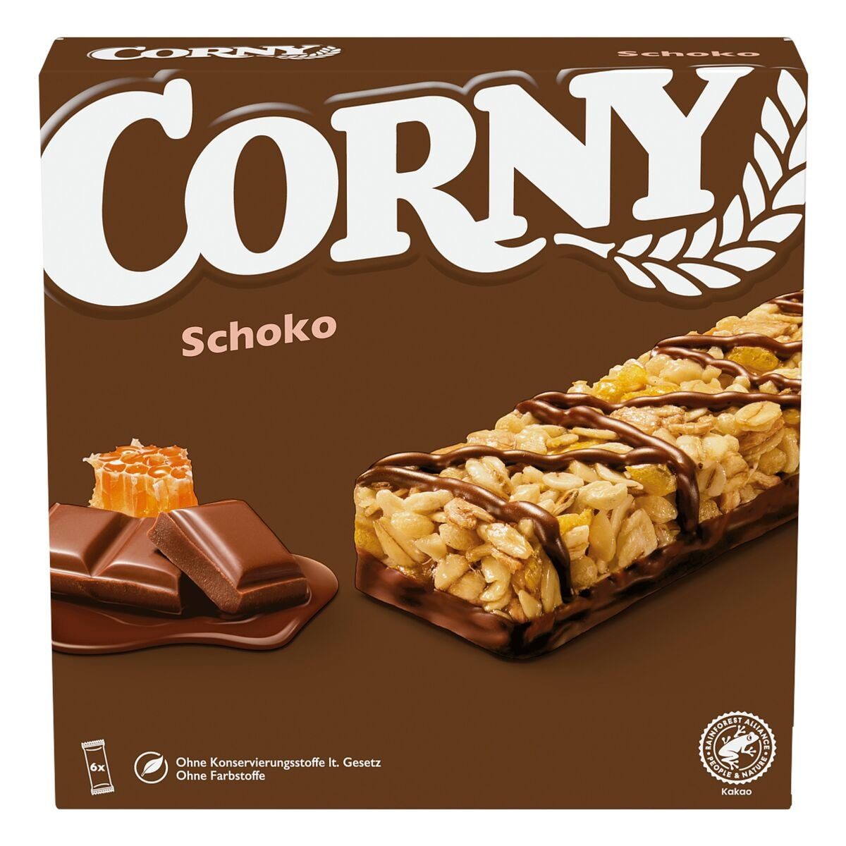 CORNY Riegel Classic Schoko, 6 Müsliriegel