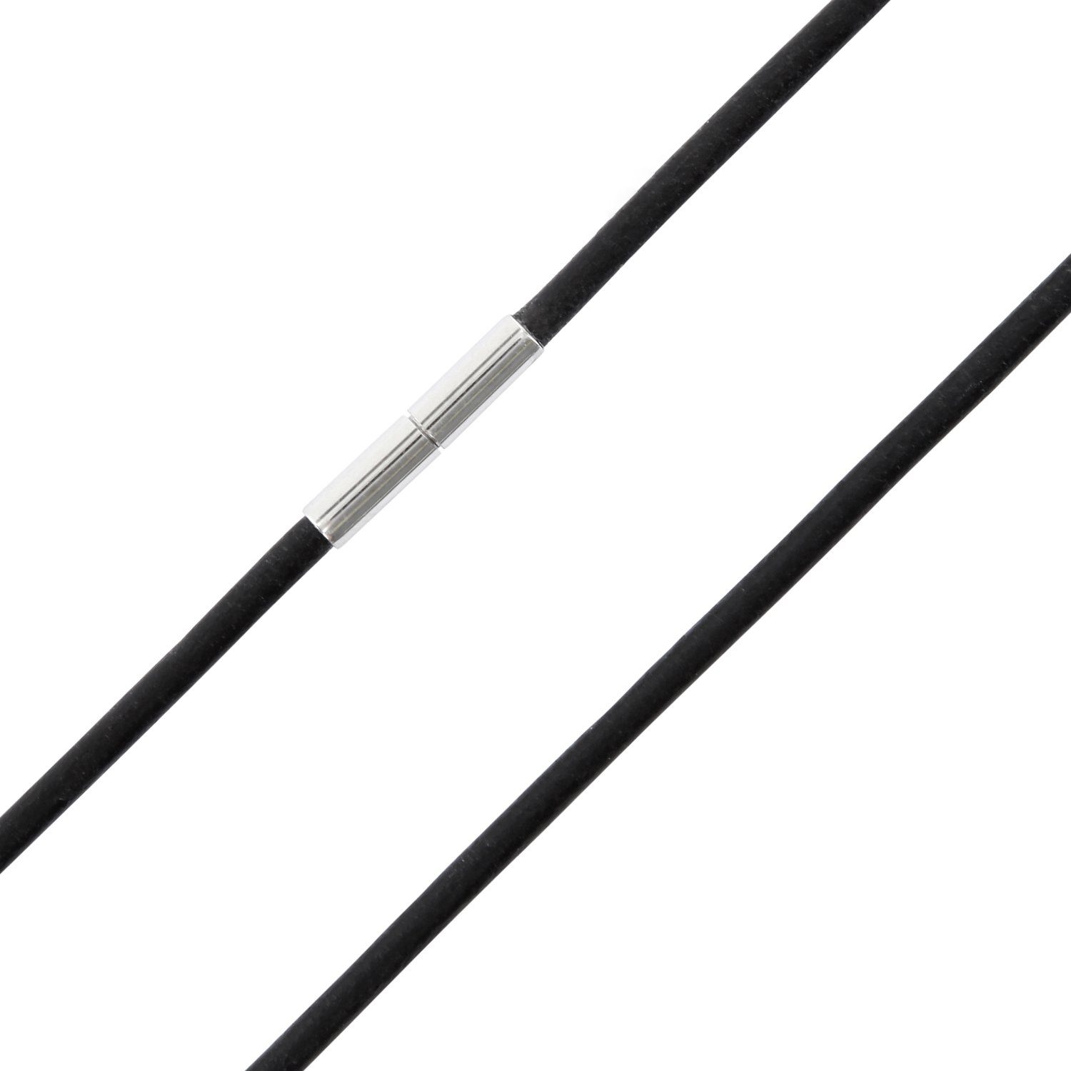 Auroris Lederband Echtleder Halsband schwarz Dicke 3mm Edelstahl Tunnel-Dre günstig online kaufen