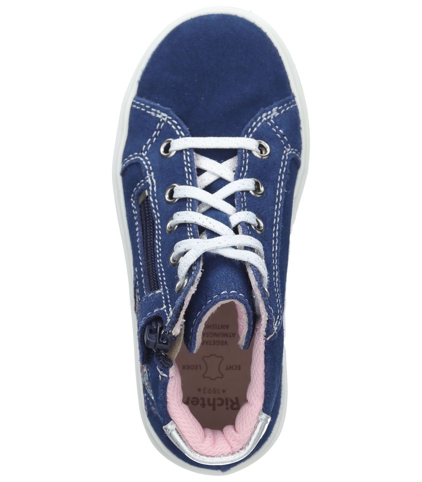 Sneaker Silber Veloursleder Richter Blau Sneaker