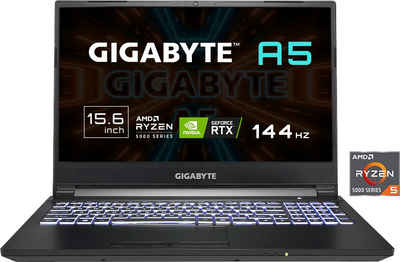 Gigabyte A5 K1-ADE1130SD 39,62cm (P) Notebook (39,6 cm/15,6 Zoll, AMD Ryzen 5 5600H, GeForce RTX 3060, 512 GB SSD)