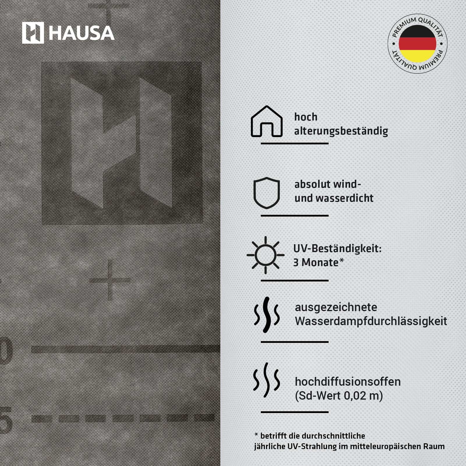 Hausa Dachbahn HU100, Ohne Selbstklebestreifen, wasserdicht, günstig online kaufen