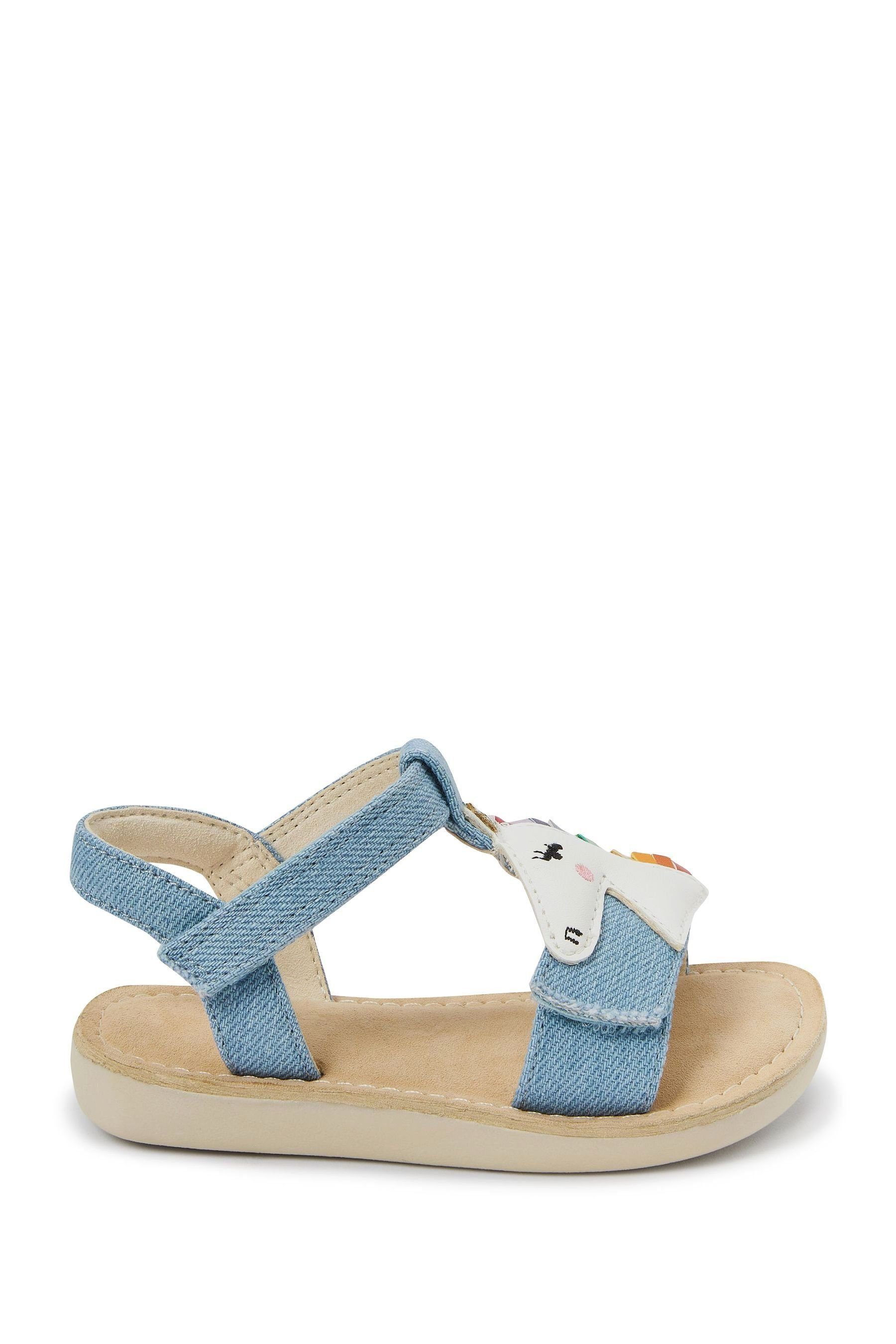 Next Little Luxe Sandale Sandale (1-tlg) Denim Blue Unicorn