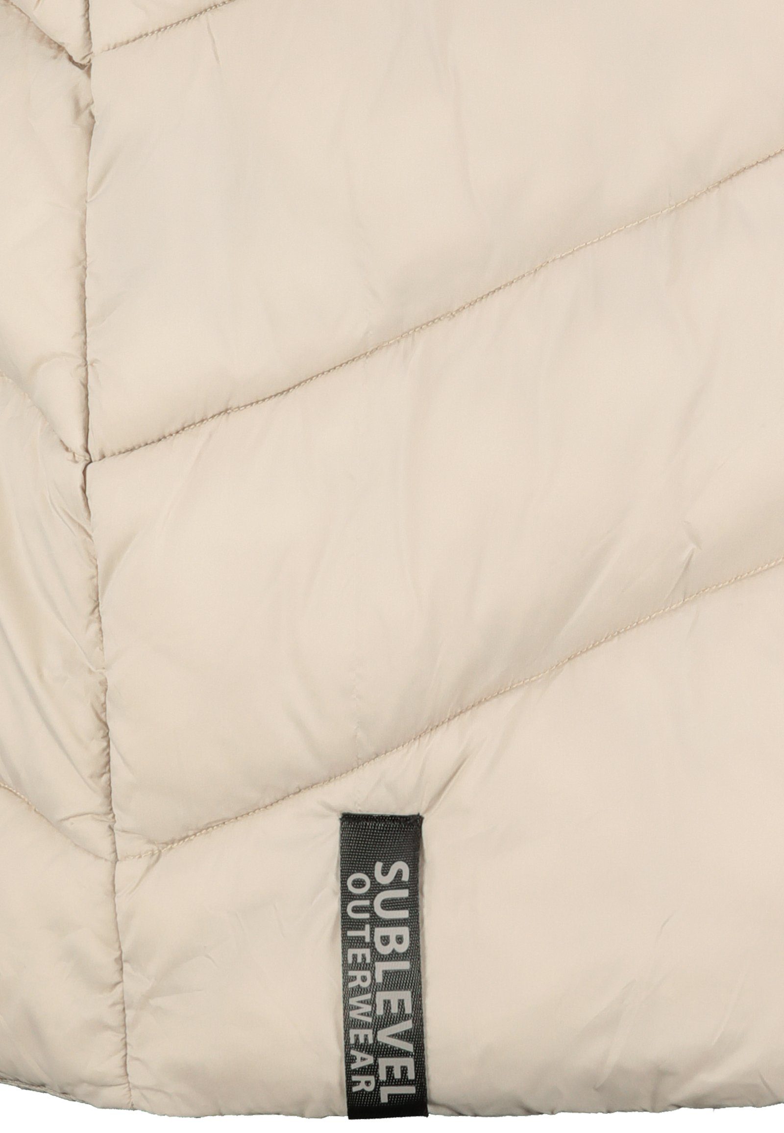 SUBLEVEL Steppweste Lange Stepp weste Kapuze Übergangs Herbst Winter Windbreaker Long