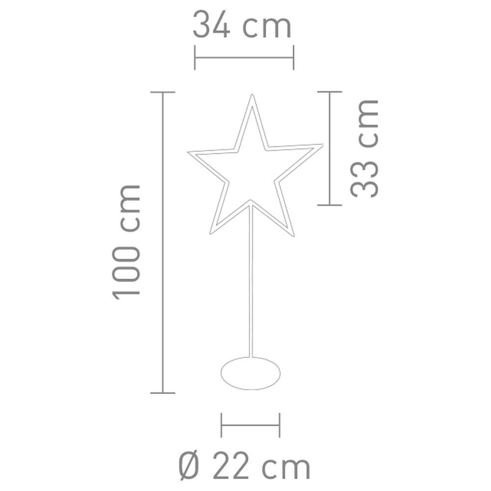 ❤️ SOMPEX LED Sternstehleuchte Lucy in 3W 100cm Schwarz Metall ⭐ 