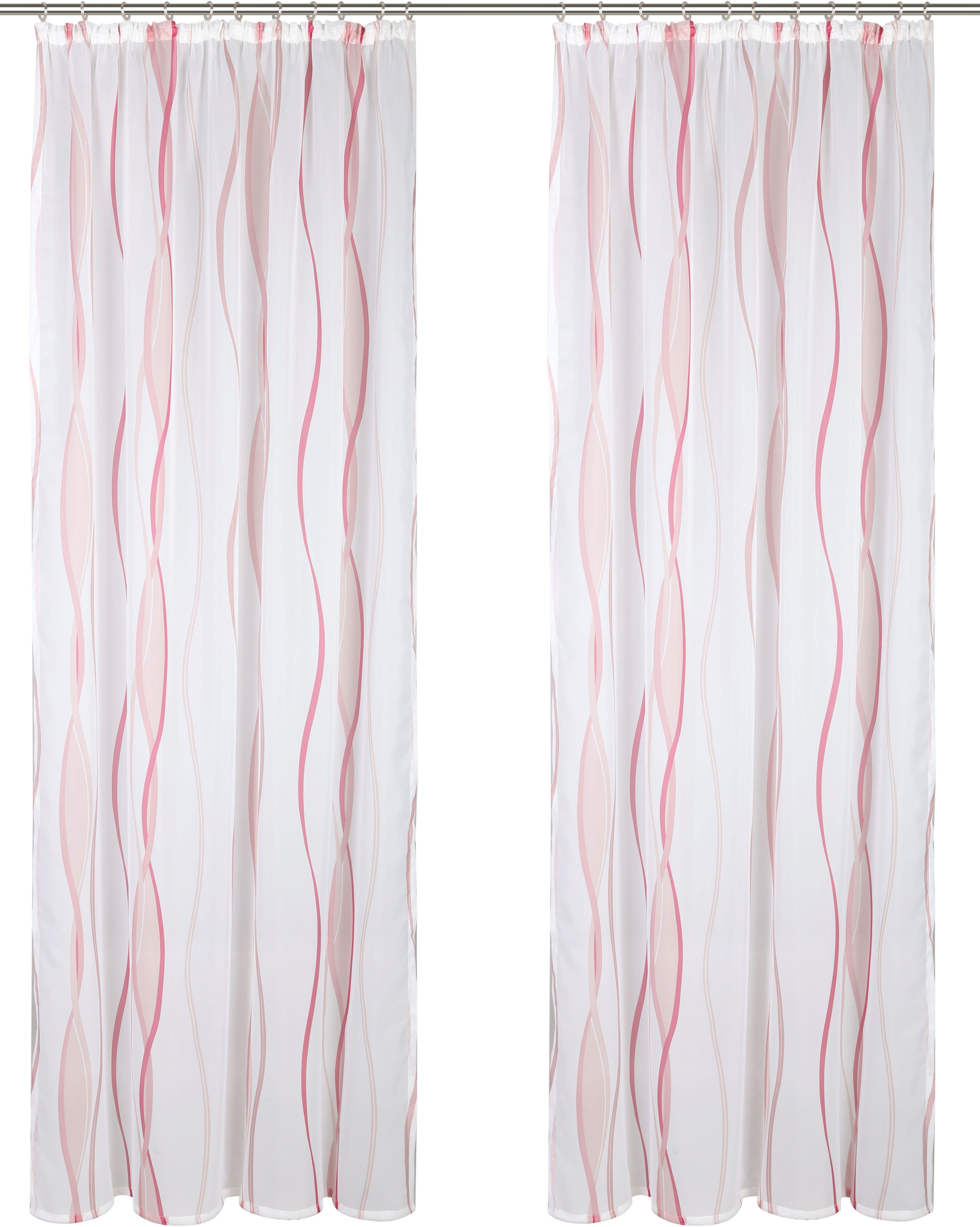 my home Gardine Dimona (2 St), Kräuselband, transparent, Voile, 2er-Set, Be günstig online kaufen