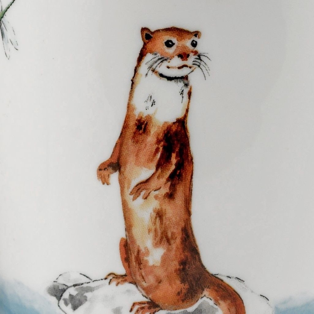 formano Tasse Roy Kirkham, Porzellan, Spülmaschinengeeignet, Weiß, Otter, H: 9cm