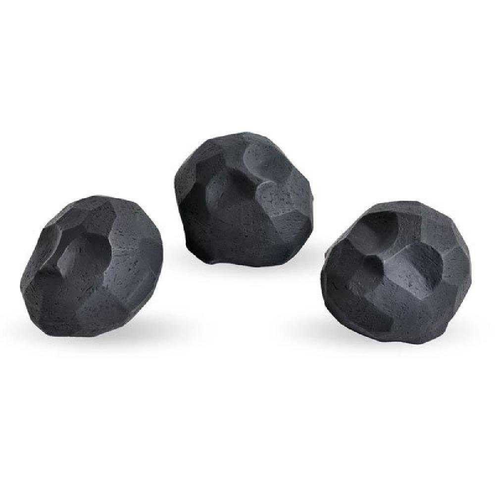 Cooee Design Skulptur Dekofigur Sculpture Pebble Head Coal (3-teilig)