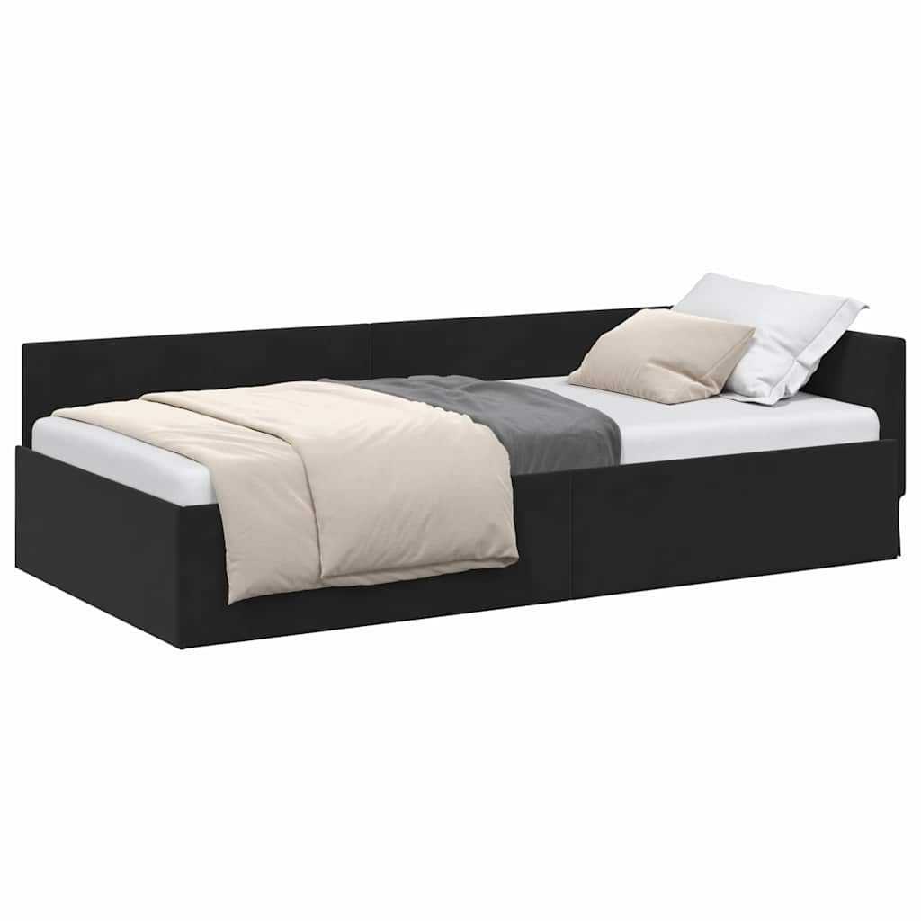 vidaXL Bett Eckbettgestell Schwarz 90 x günstig online kaufen