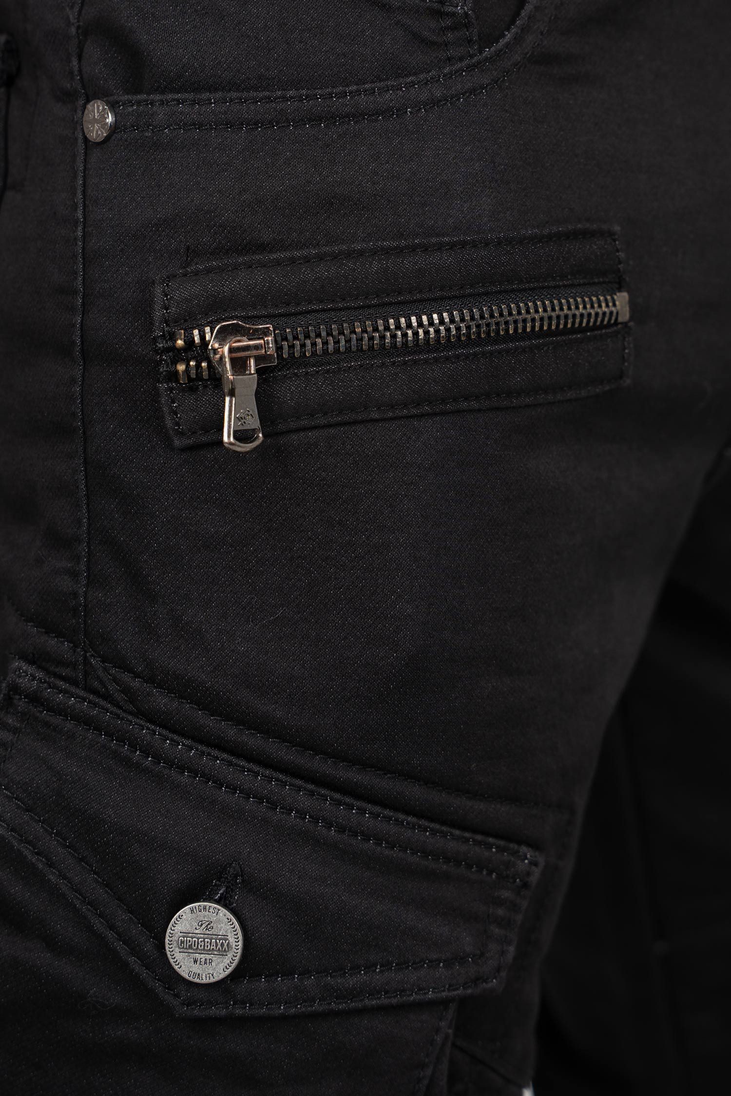 Bikerjeans Herren Straight Fit Hose Mid Waist BA-CD424