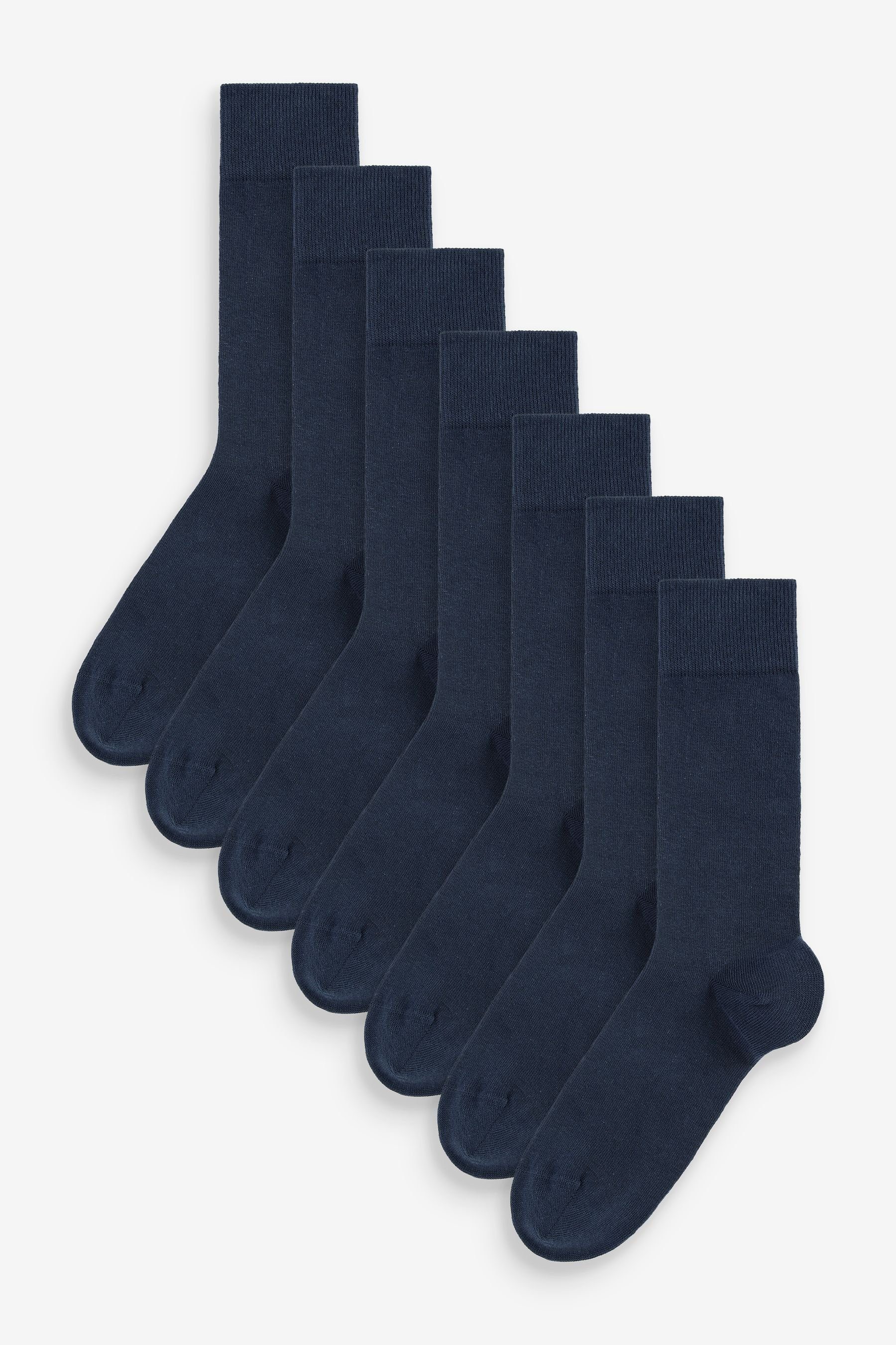 im (7-Paar) Next Socken Kurzsocken Blue 7er-Pack Essential Navy