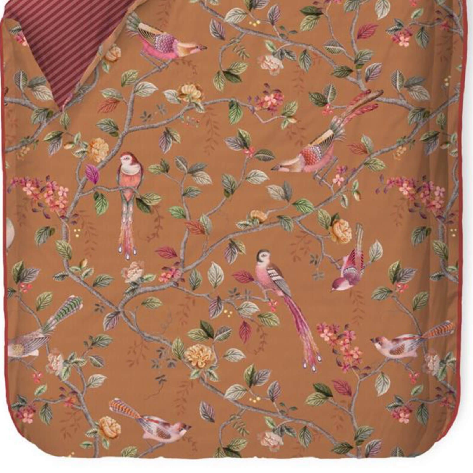 PiP Studio Bettwäsche Good Nightingale Braun, Perkal, 2 teilig, Zweige, Äste, Nachtigal