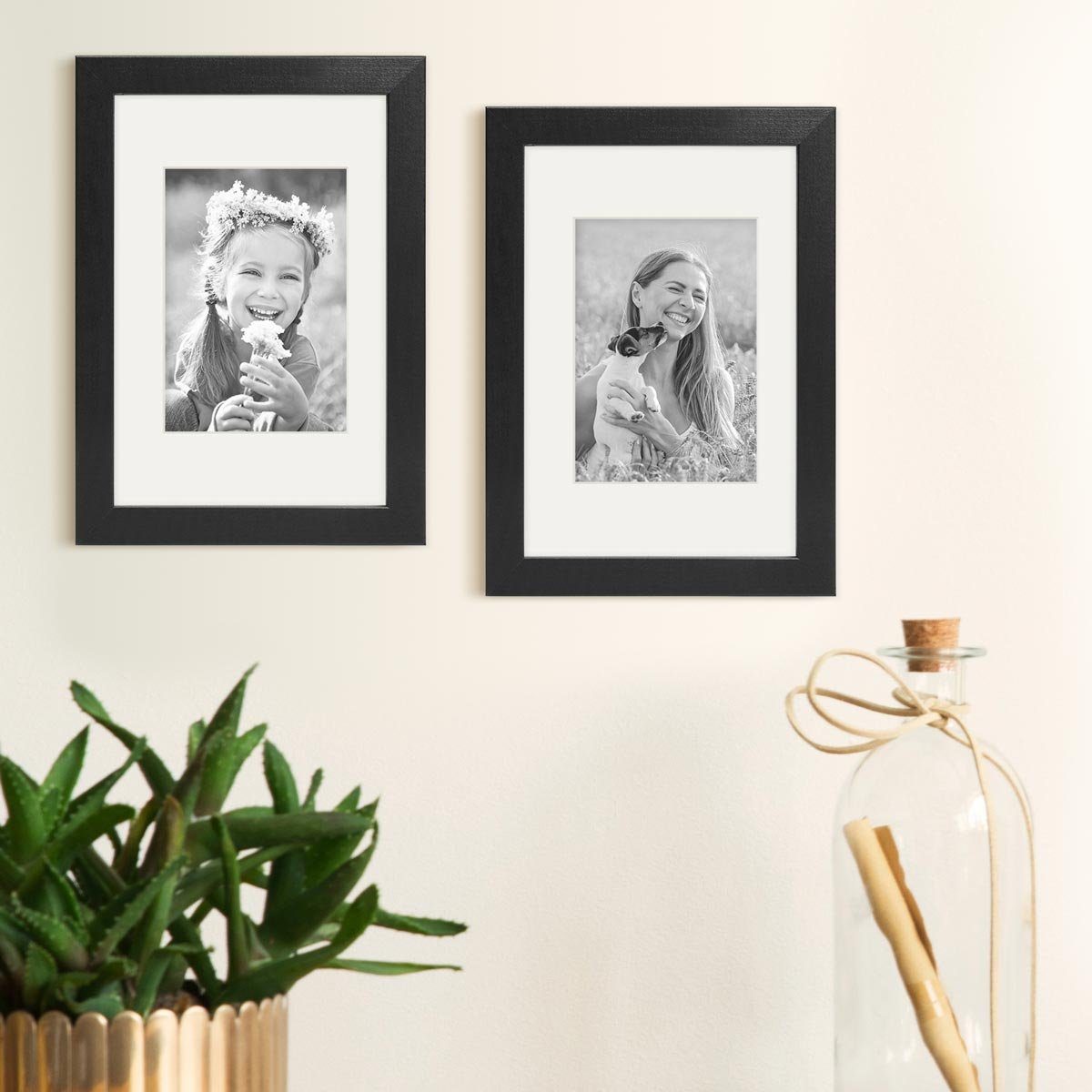 PHOTOLINI Bilderrahmen 2er Set Echtholz mit günstig online kaufen