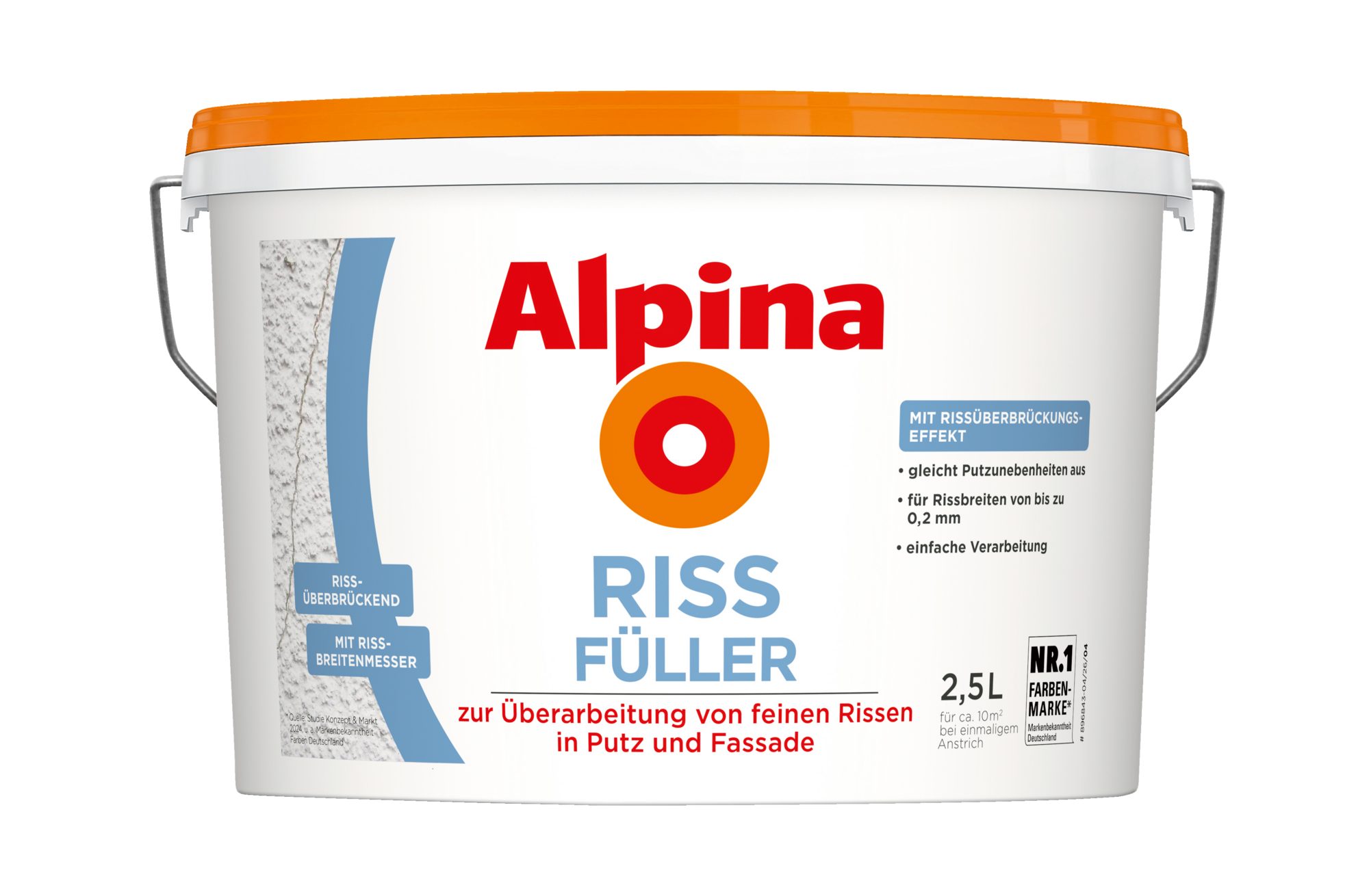 Alpina Spachtelmasse Rissfüller 2,5 Liter weiß matt