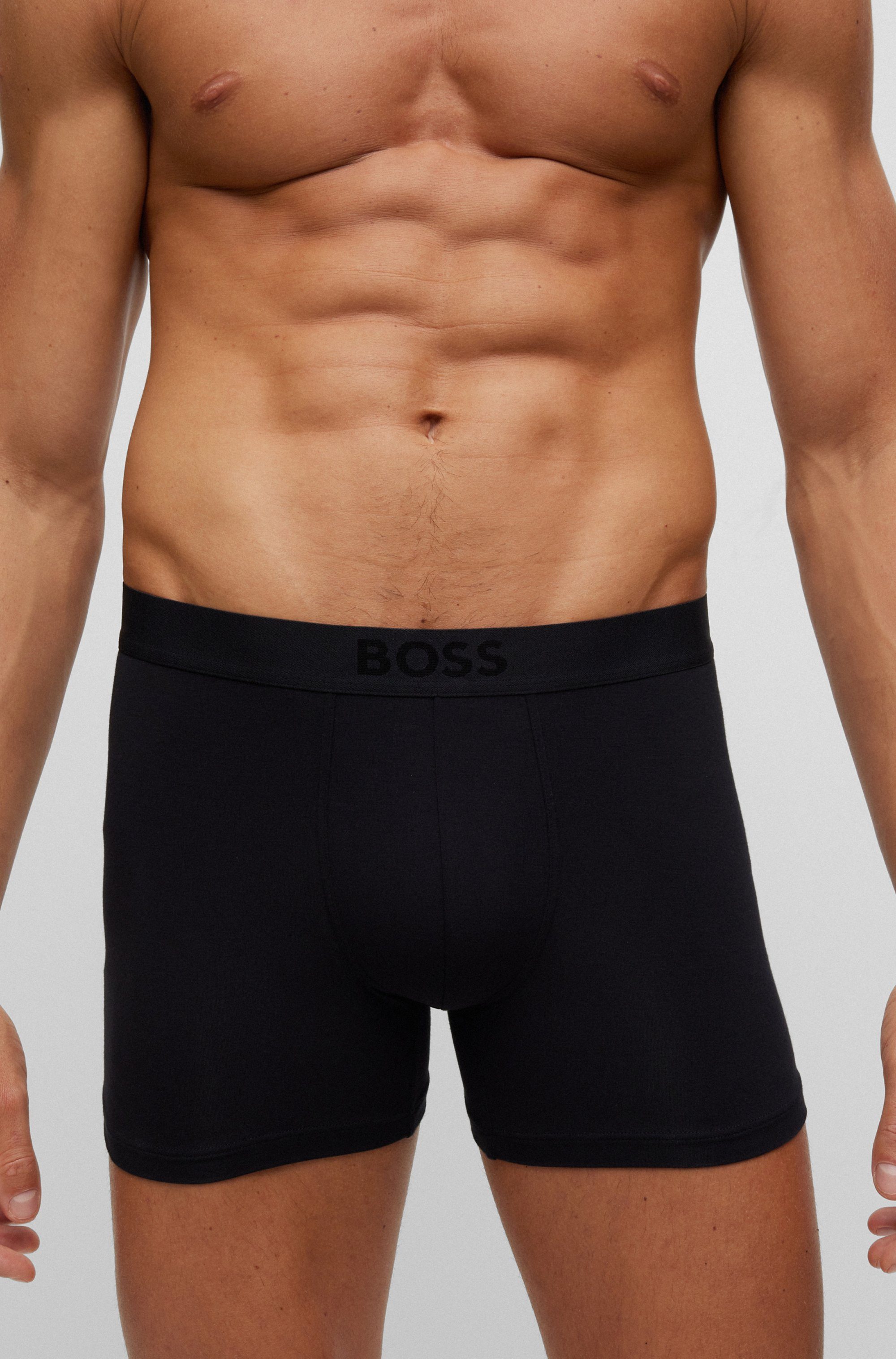 BOSS Boxer Boxer 2P UltraSoft (Packung, 2-St., 2er Pack) mit tonalem BOSS Logo-Elastikbund