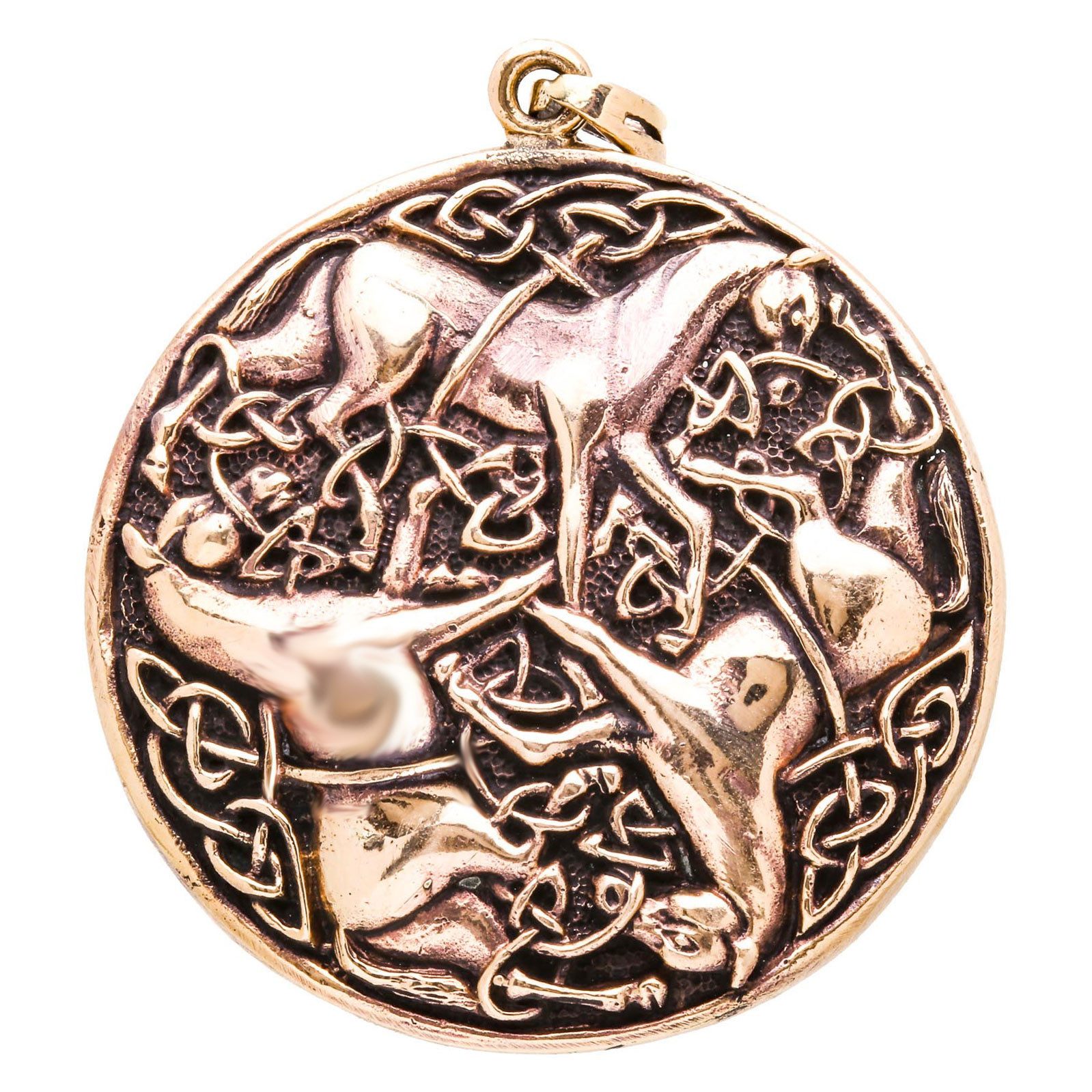 Kettenanhänger Pferdeanhänger Bonna gross Bronze Schmuck - Pferd - 61x48mm