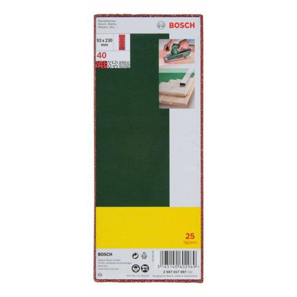 BOSCH Schleifpapier Schleifblatt-Set für Schwingschleifer, 25-teilig, gelocht