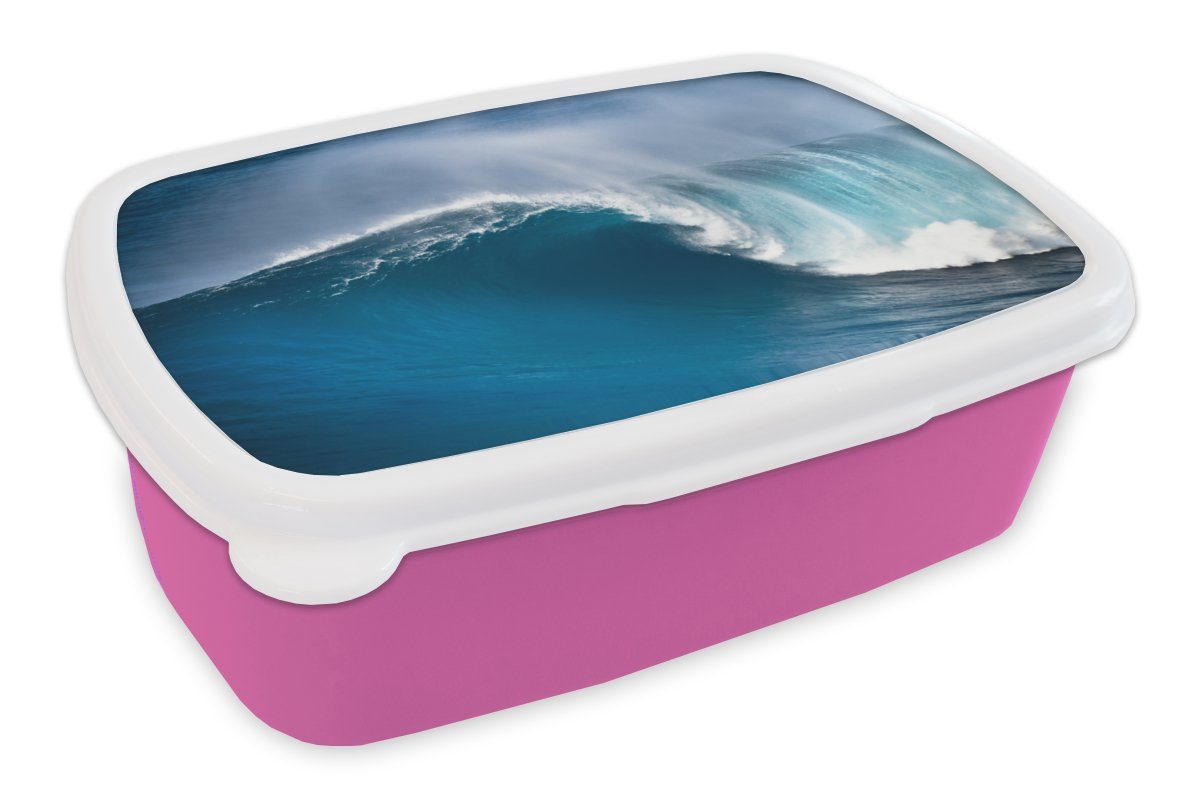 MuchoWow Lunchbox Meer - Golf - Hawaii, Kunststoff, (2-tlg), Brotbox für Erwachsene, Brotdose Kinder, Snackbox, Mädchen, Kunststoff rosa