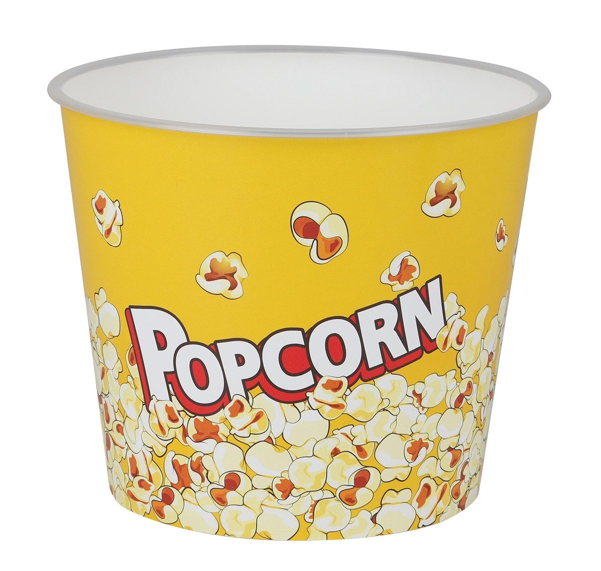 WestCraft Snackschale Popcorn-Schale Retro gelb, Snack-Behälter 2,2 Liter Fassungsvermögen, PP Kunststoff, (1-tlg), für Streaming-, Filme- und Fernsehabende