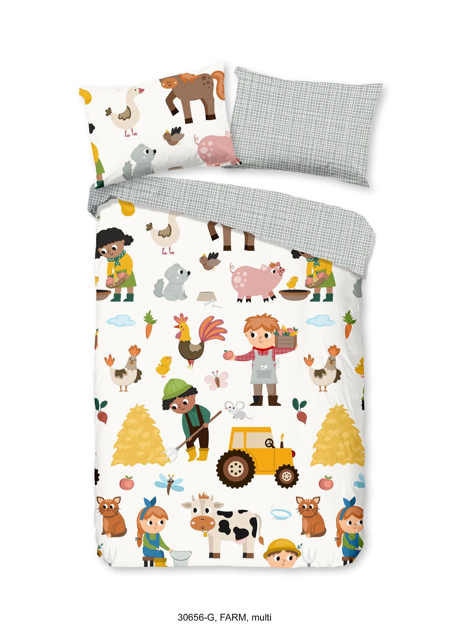 good morning Kinderbettwäsche FARM Постельное белье-Set, Renforcé, 2 teilig, Bauernhof