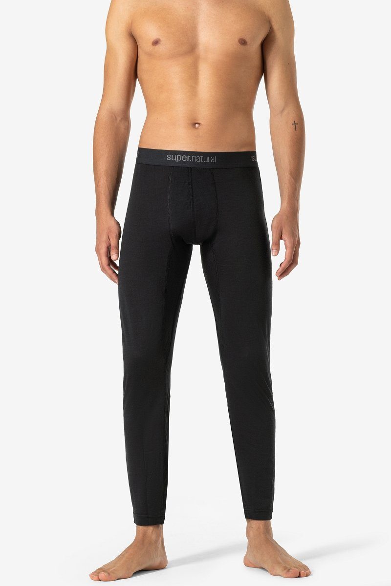 M Merino-Materialmix Black TIGHT TUNDRA175 Merino Tight Funktionstights SUPER.NATURAL Jet funktioneller