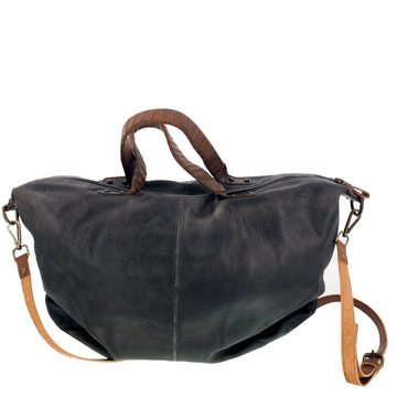 UTS Accessoires Handtasche Große Vintage Bag Tasche mit Nieten Schwarz