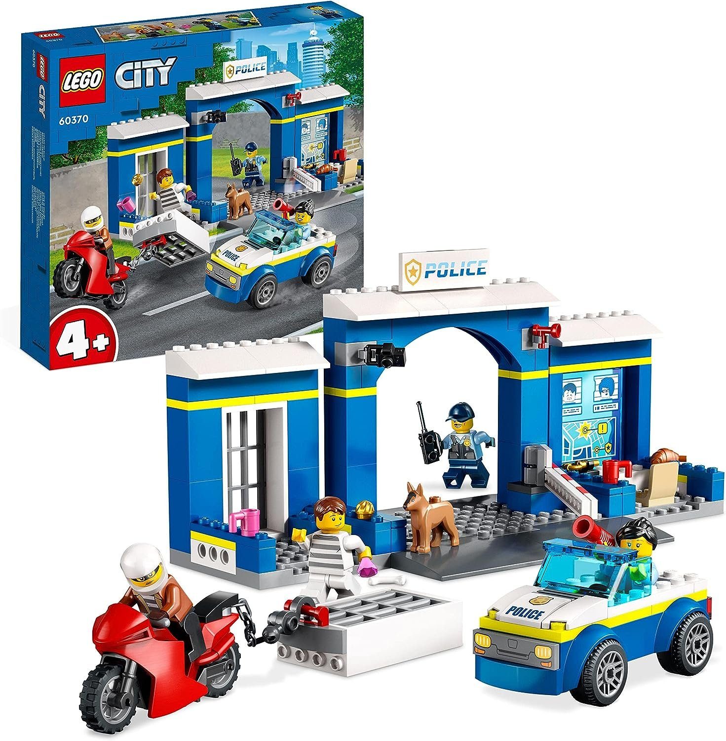 LEGO® City - Police Station Chase Ausbruch aus der Polizeistation (60370) Konstruktions-Spielset, (172 St)