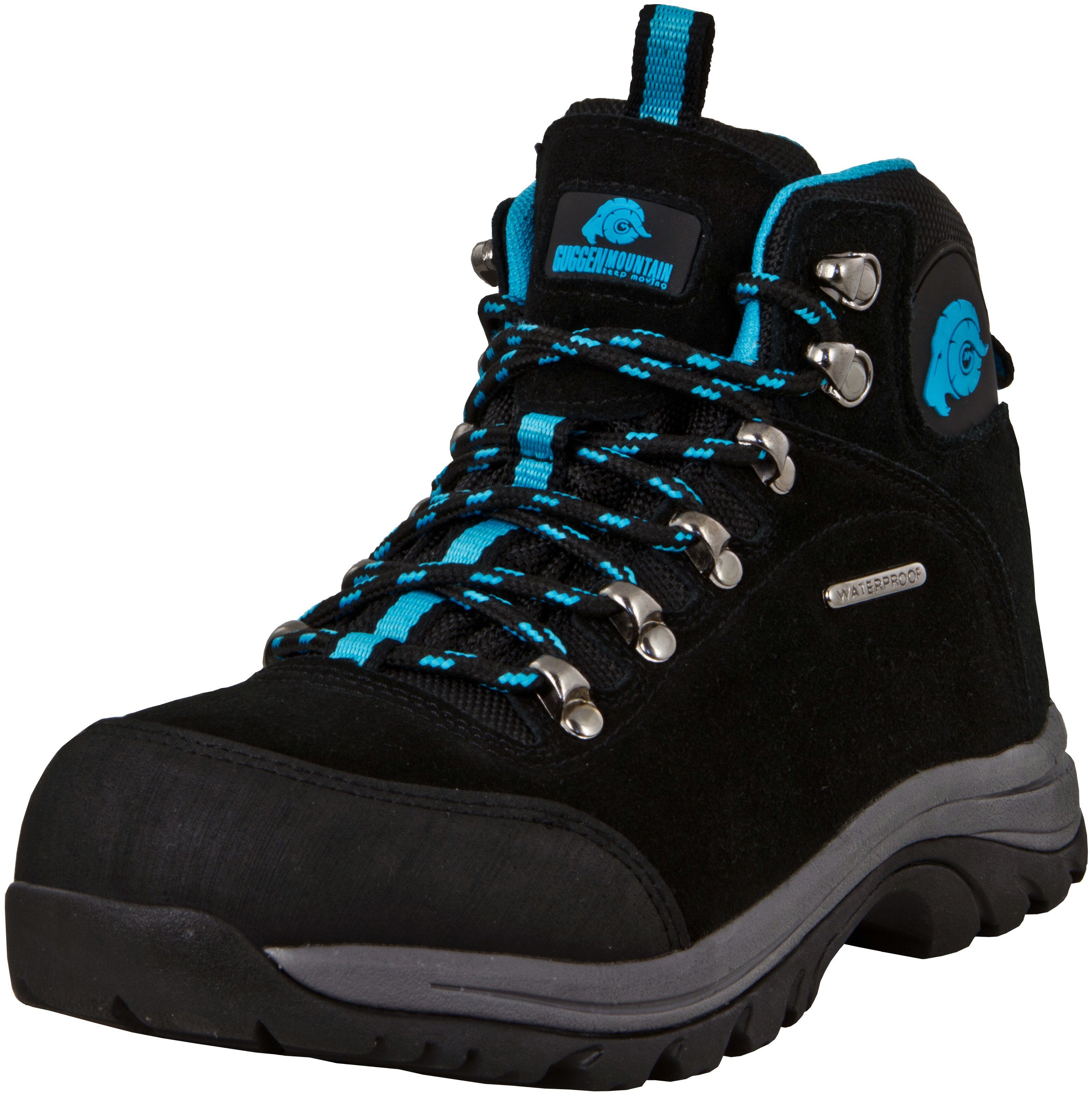 GUGGEN Mountain Damen Wanderschuh Bergschuh M014 Trekkingschuh Outdoor Wanderstiefel Wanderschuh Wasserdicht, Strapazierfähig, Leder, Wildleder