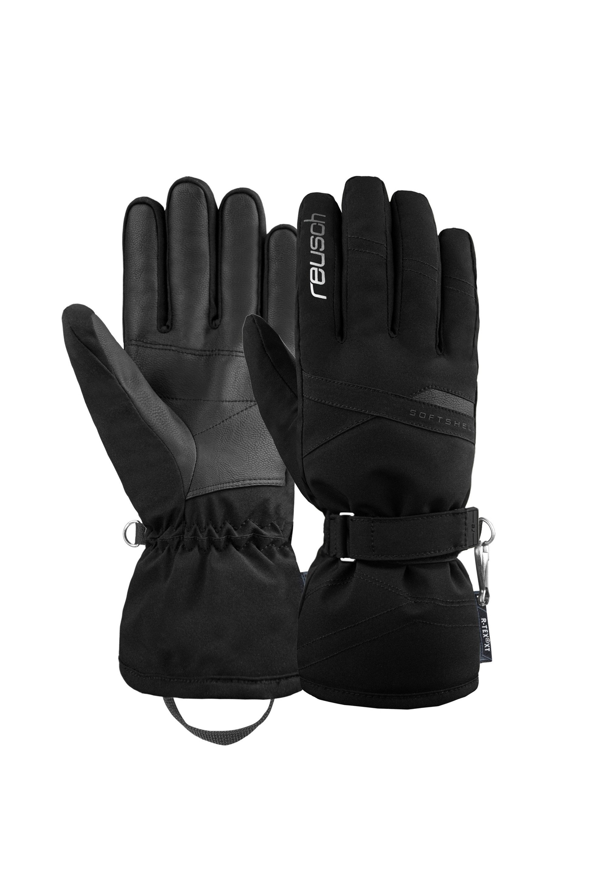 Reusch Skihandschuhe Helena R-TEX® und Ausführung wasserdichter XT extrawarmer, atmungsaktiver in schwarz-silberfarben