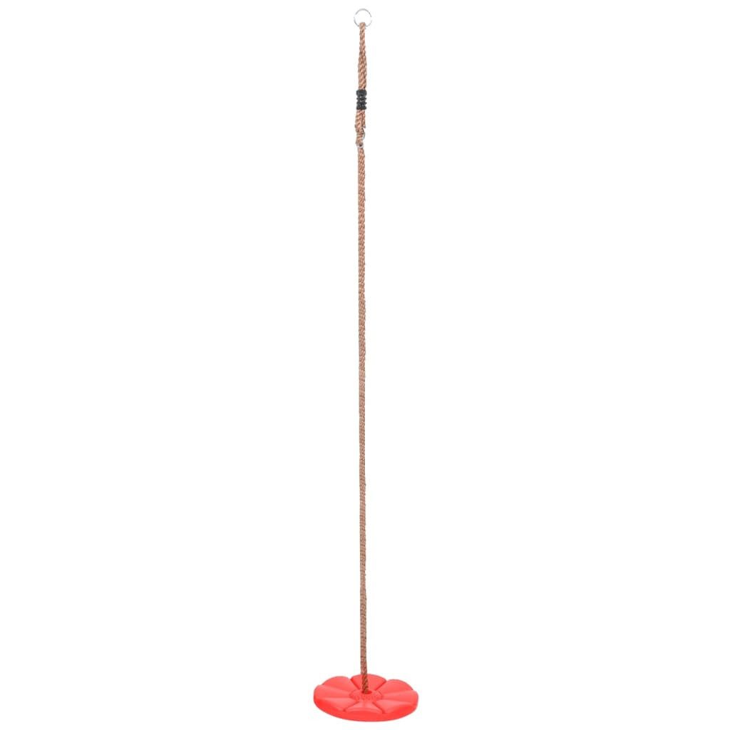 vidaXL Einzelschaukel, Tellerschaukel 200 cm Rot