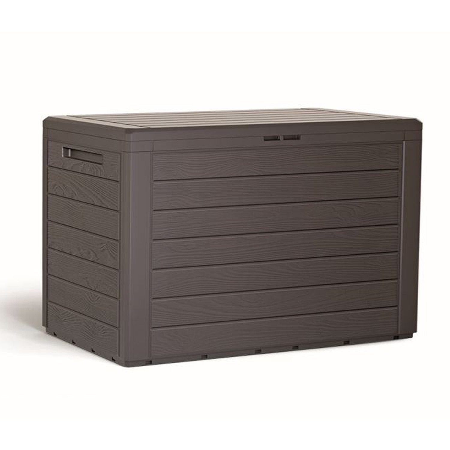 Mojawo Auflagenbox Auflagenbox Balkonbox Kunststoff Holz-Optik Mokka 190L