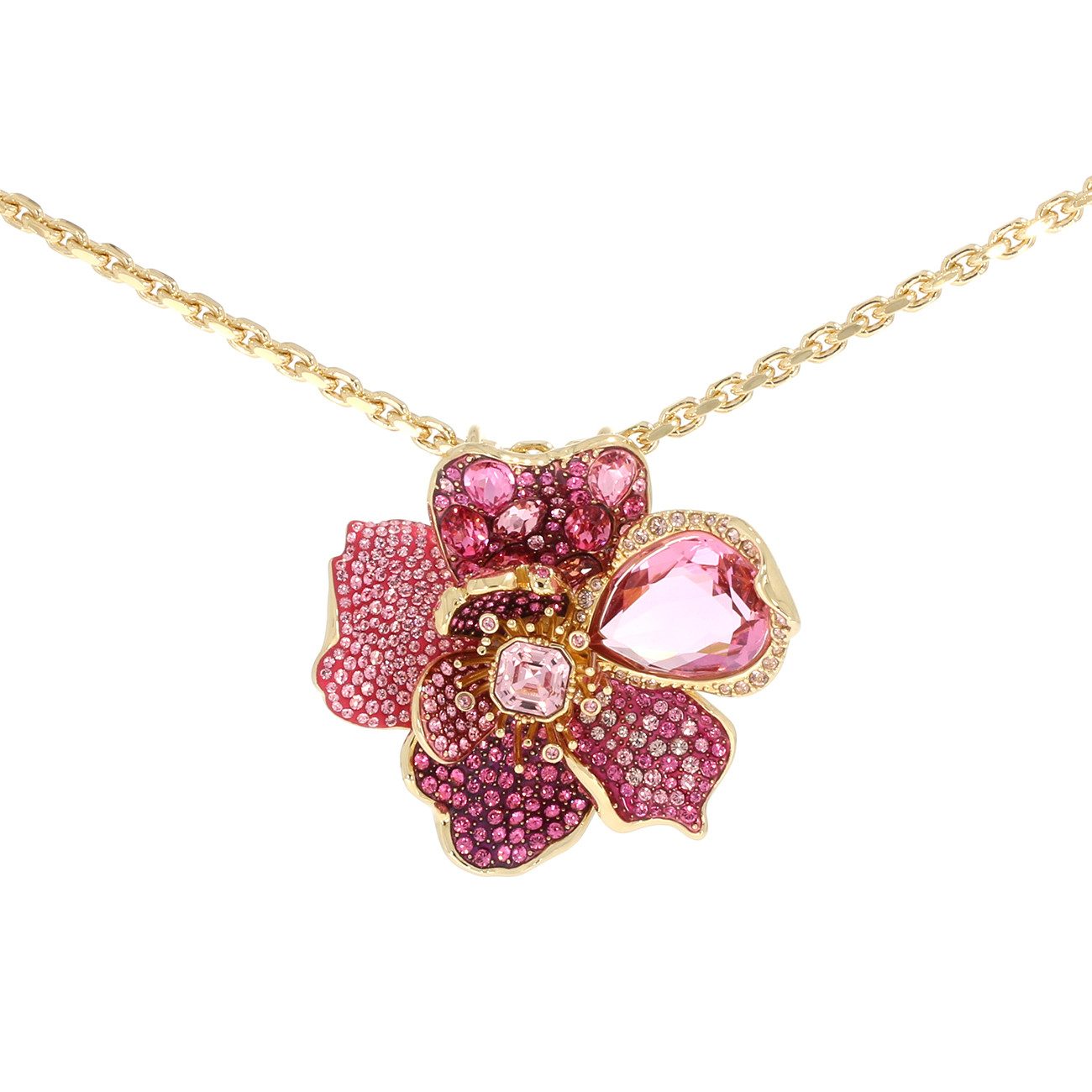 Swarovski Kette mit Anhänger goldfarben...