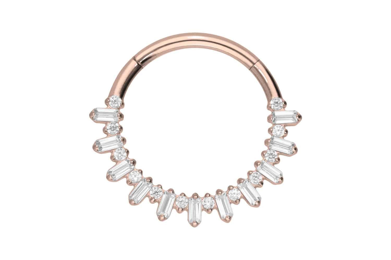 Nasenpiercing Titan Segmentring Clicker KRISTALLSONNENSTRAHLEN