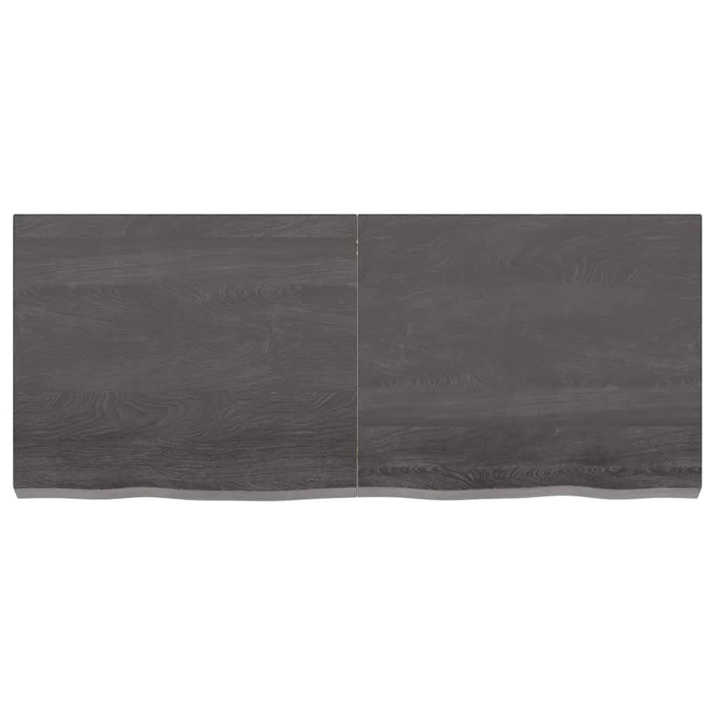 vidaXL Waschtisch 120 x 50 x 6 cm Waschtischplatte Dunkelgrau 120x50x6 cm Massivholz Beh