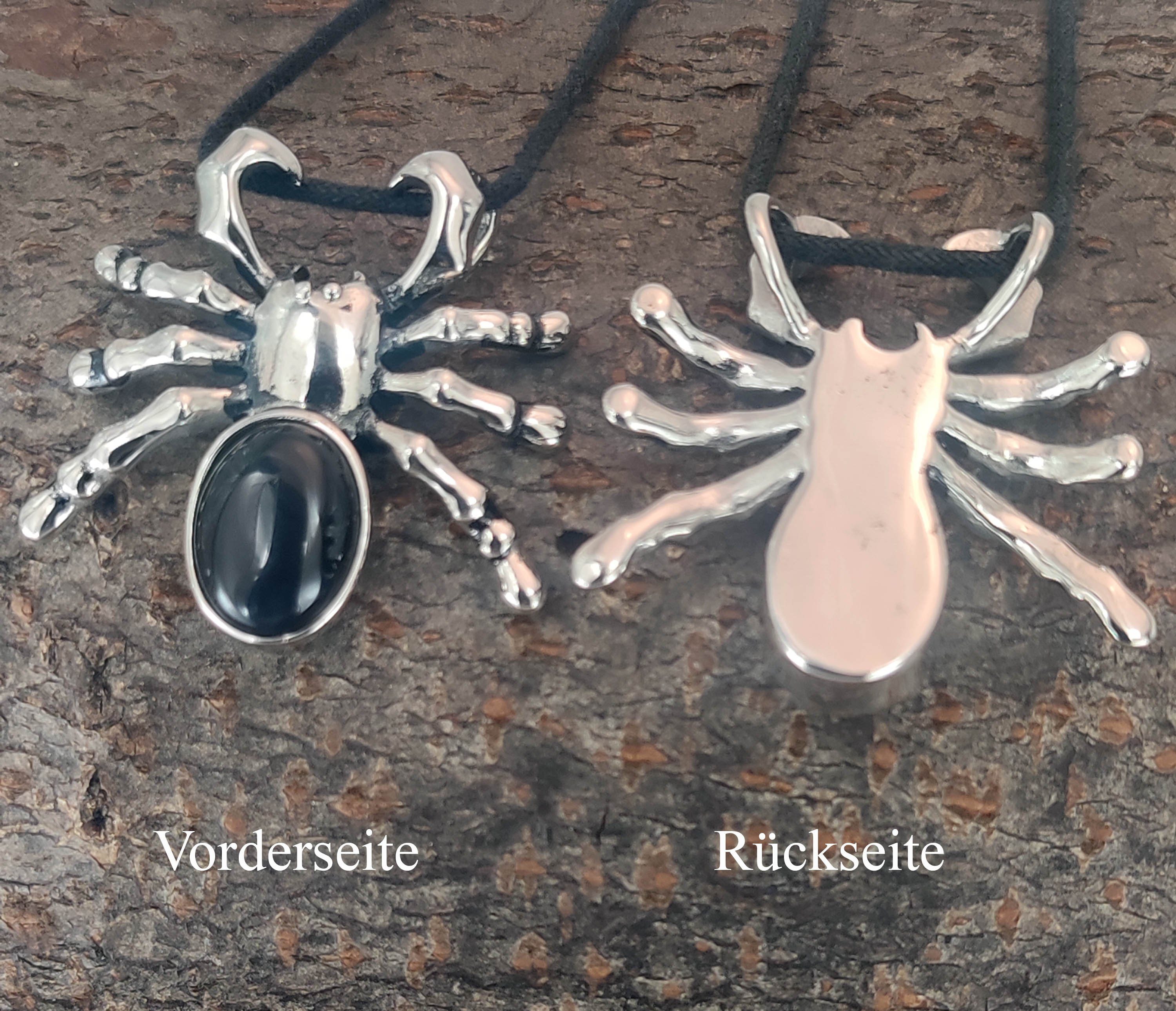 Spinne Spider aus of Kiss Anhänger Spinnen Leather Kettenanhänger massiver Edelstahl großer