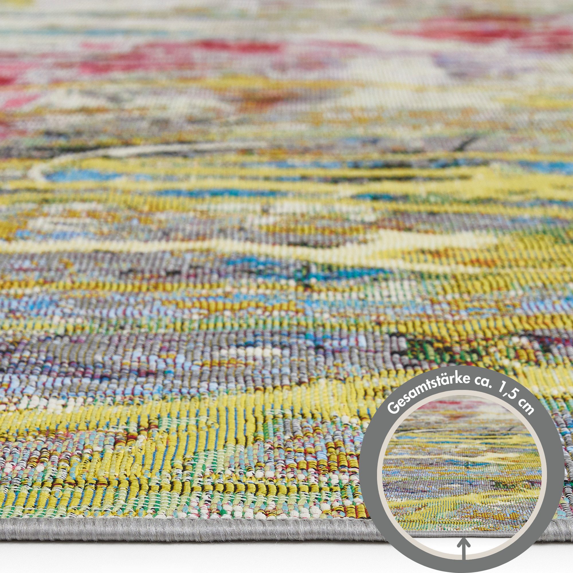 Andiamo Teppich Platana, rechteckig, Höhe: 3 mm, modernes Design, In- und Outdoor geeignet, Balkon, Terrasse