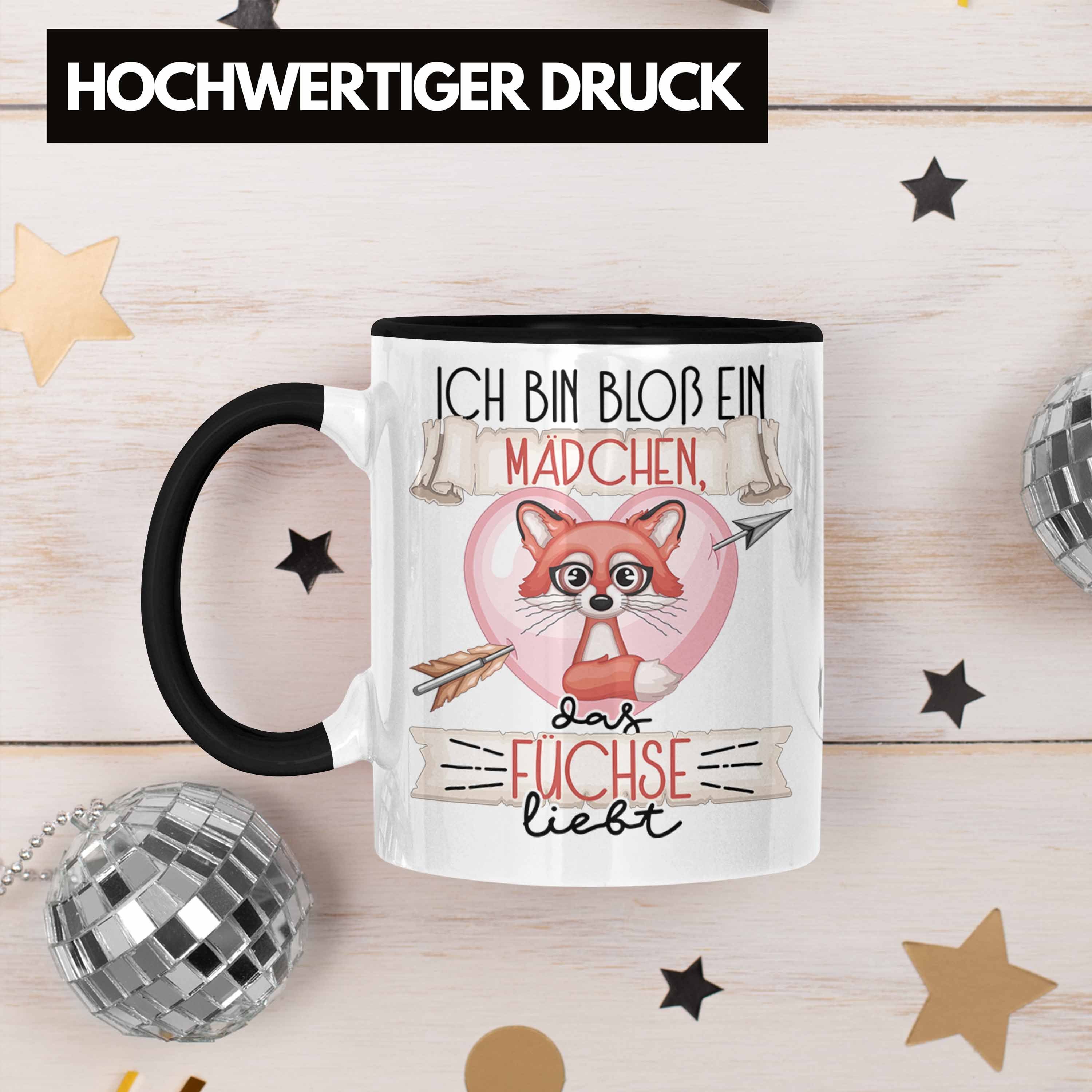 Trendation Mädchen Geschenk Bloß Das Fuchs Schwarz Ein Frauen Füchse Ich Bin Liebt Tasse Tasse