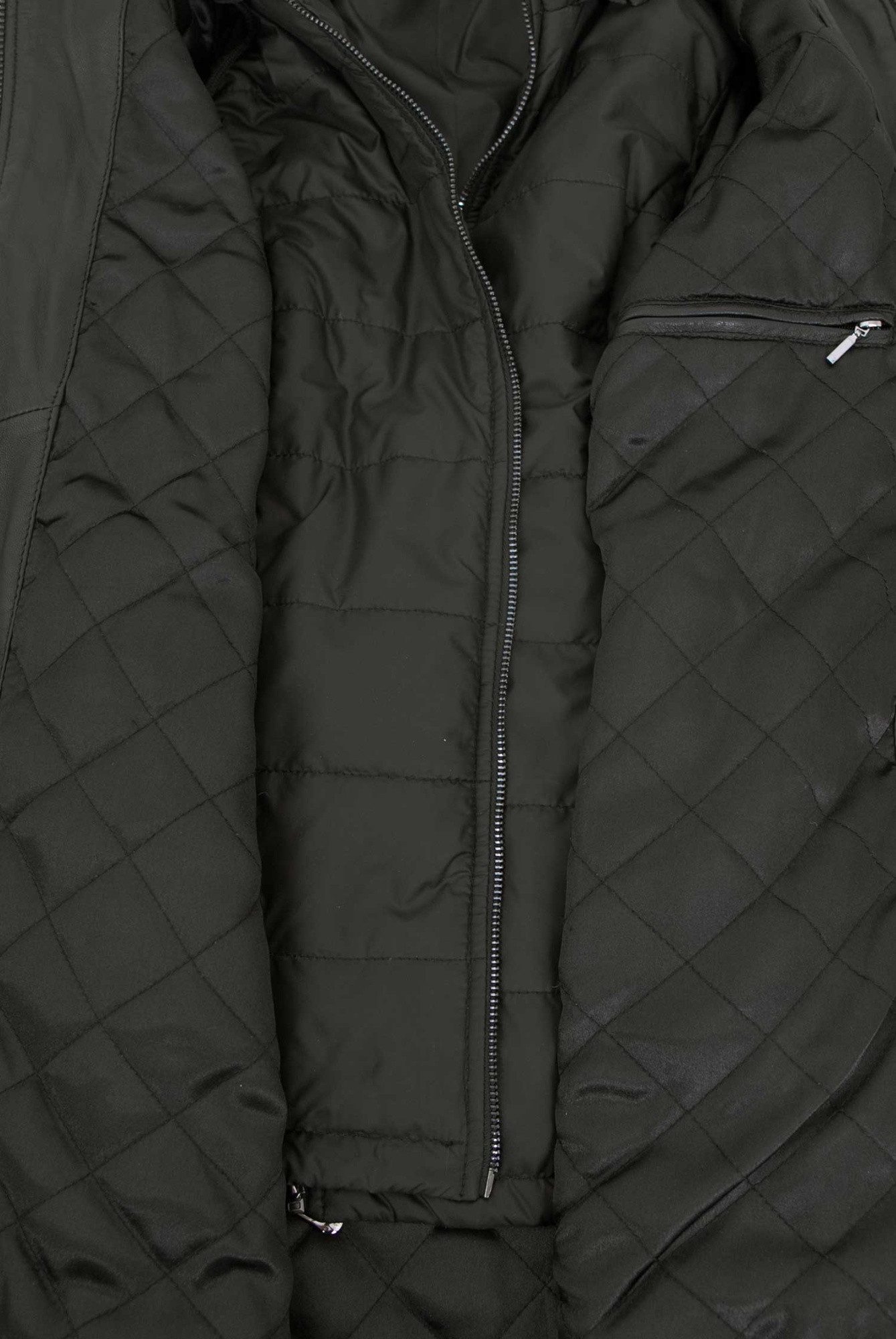 EXZ by Existenz Lederjacke Angelica Existenz - Damen Ledermantel 2in1 Jacke Weste Kapuze Lammnappa schwarz