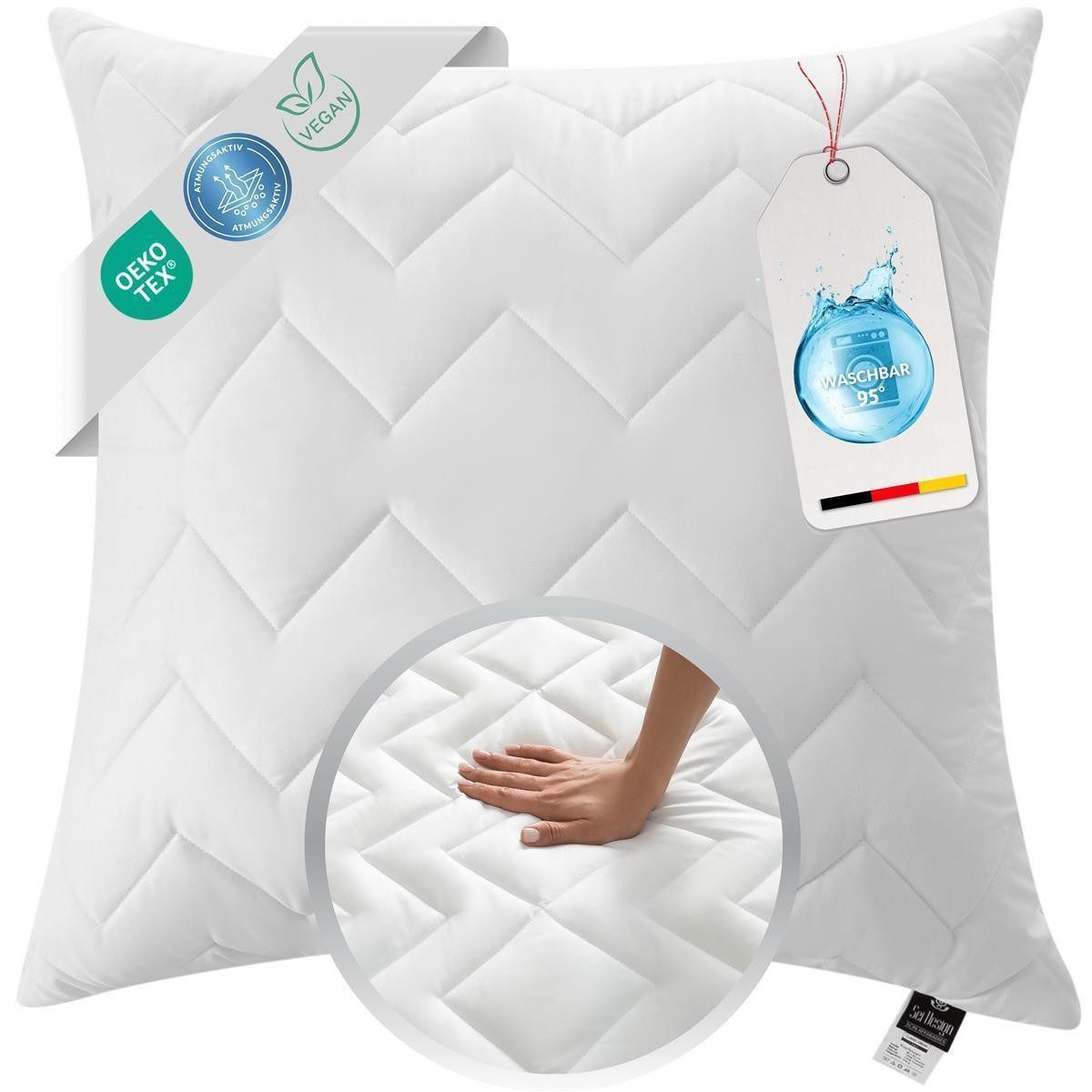 SEI Design Microfaserkissen Kopfkissen Kissen Zierkissen Sofakissen Nackens günstig online kaufen