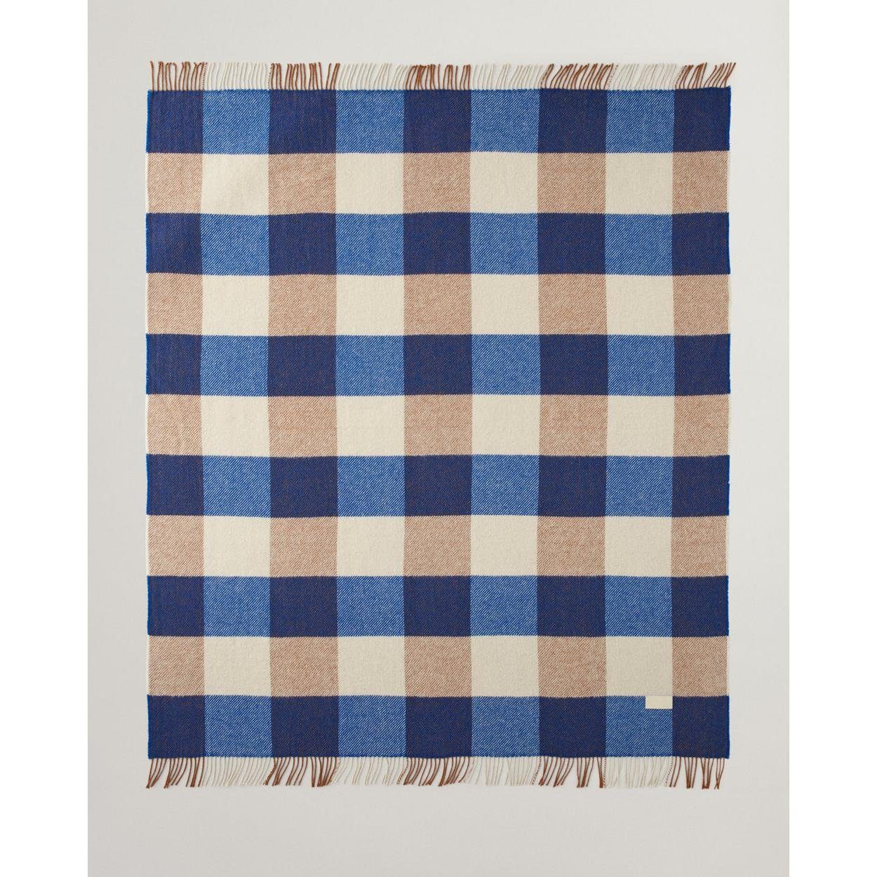 Wolldecke Check Throw Gant (130x180cm), Bold Wohndecke Blue Gant Home